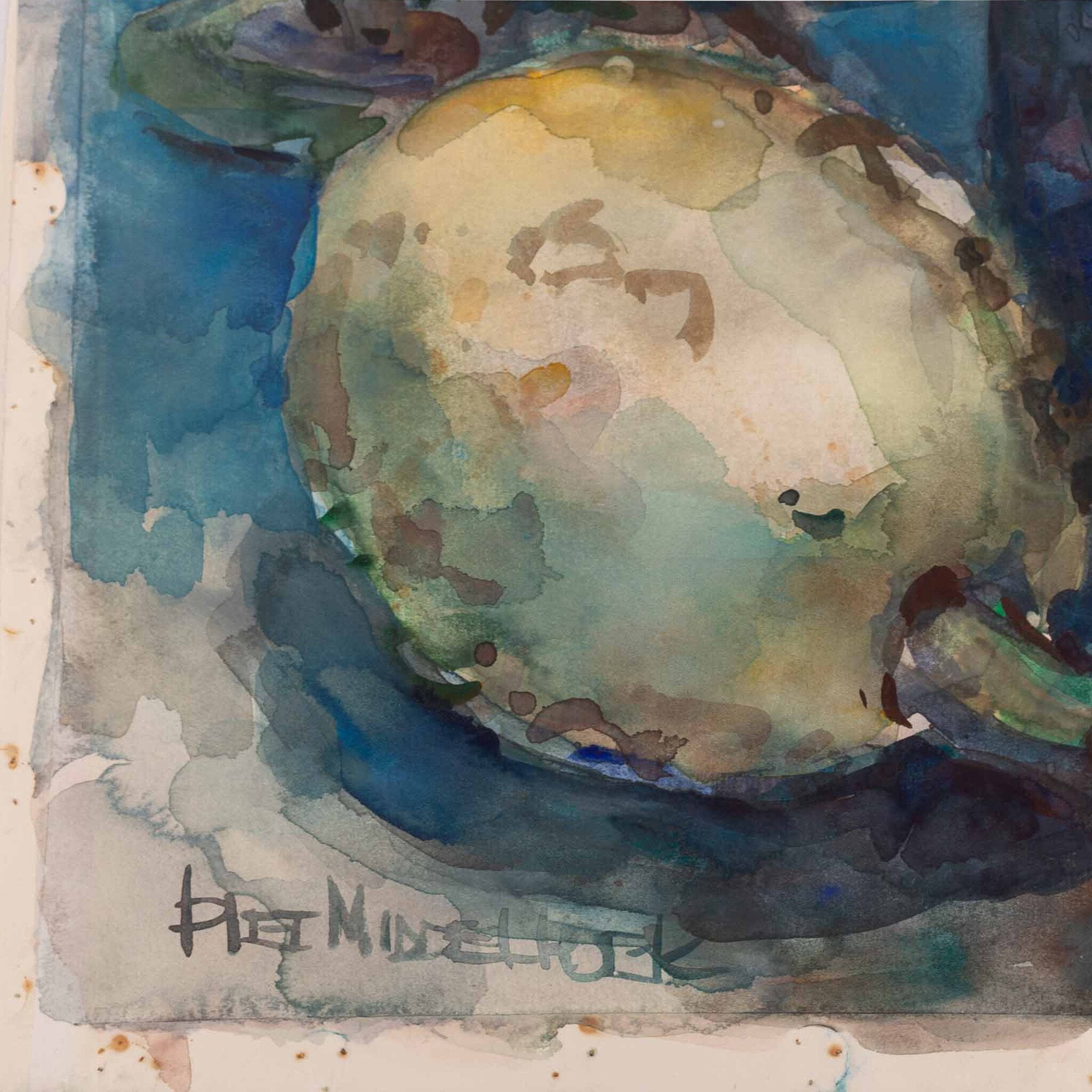 Piet Middelhoek, 'Boeket hortensias met sierappels'-zoom-4