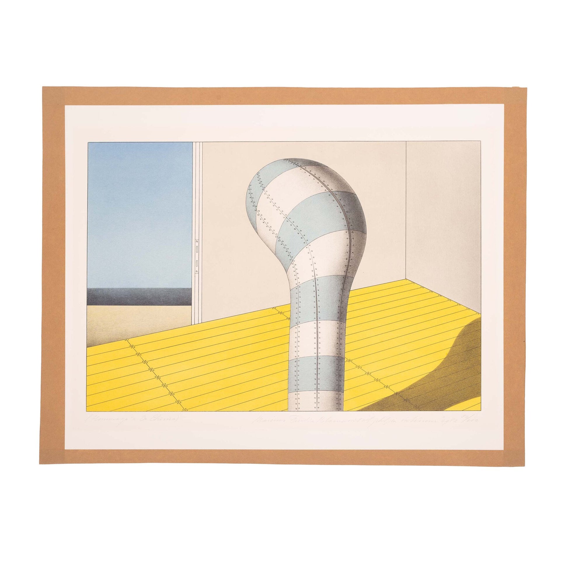 Marinus Fuit, 'Blauw-wit object in interieur'; 1982-1