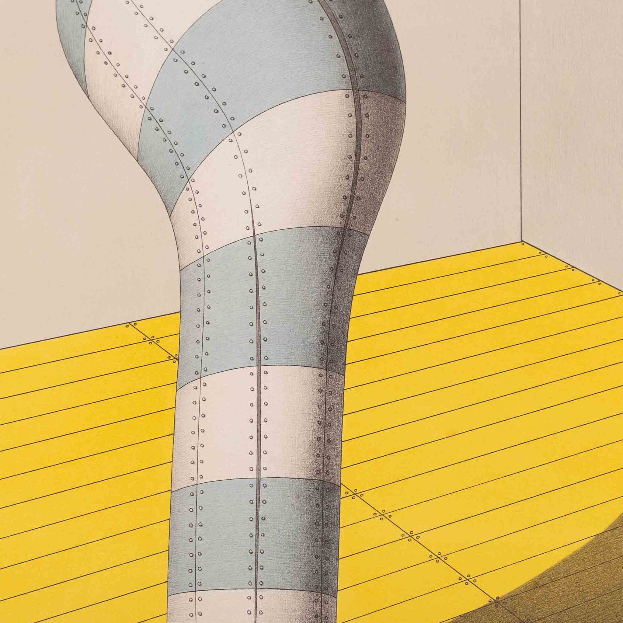 Marinus Fuit, 'Blauw-wit object in interieur'; 1982