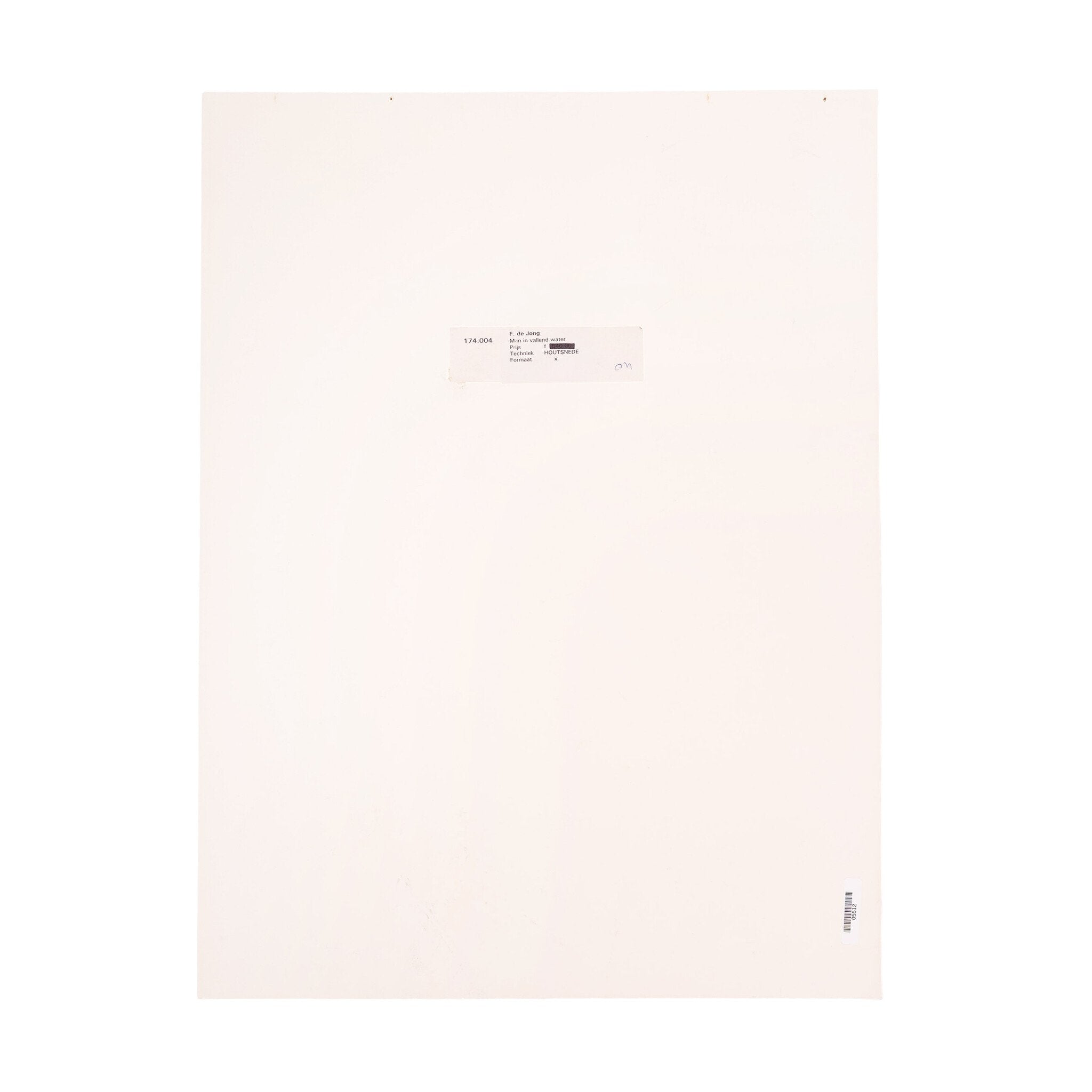 F. de Jong, 'Man in vallend water'; 1984-zoom-7