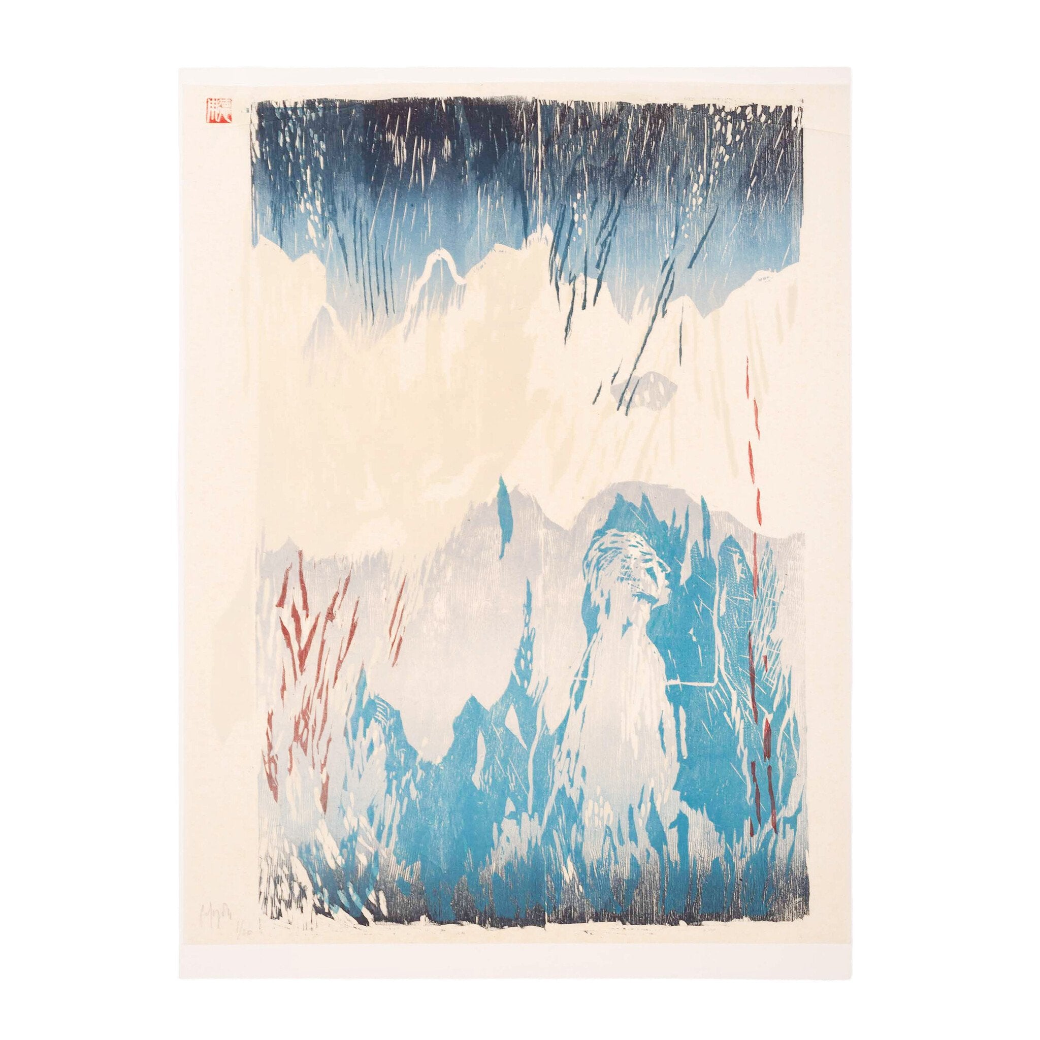 F. de Jong, 'Man in vallend water'; 1984