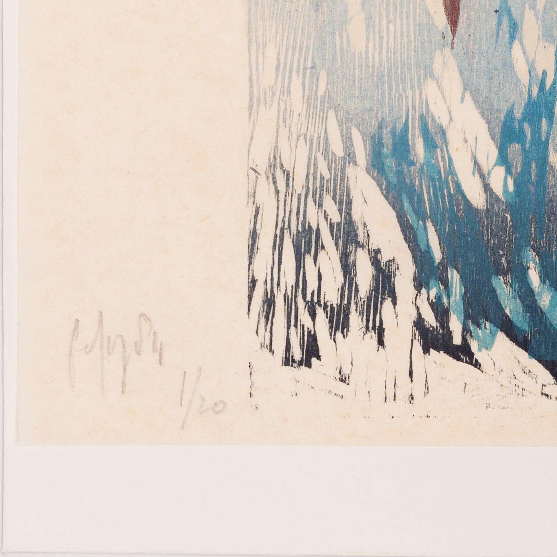 F. de Jong, 'Man in vallend water'; 1984-3