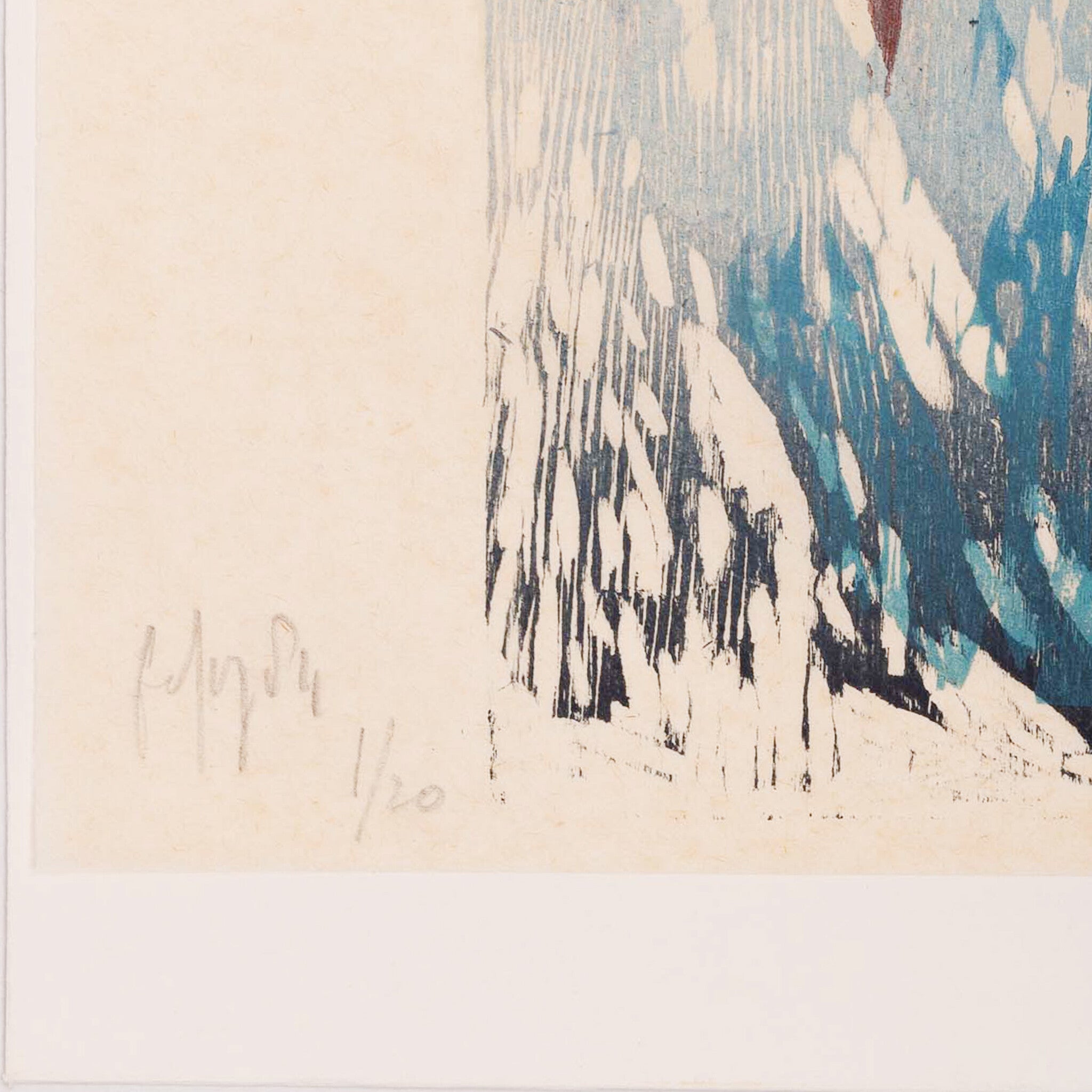 F. de Jong, 'Man in vallend water'; 1984-zoom-3