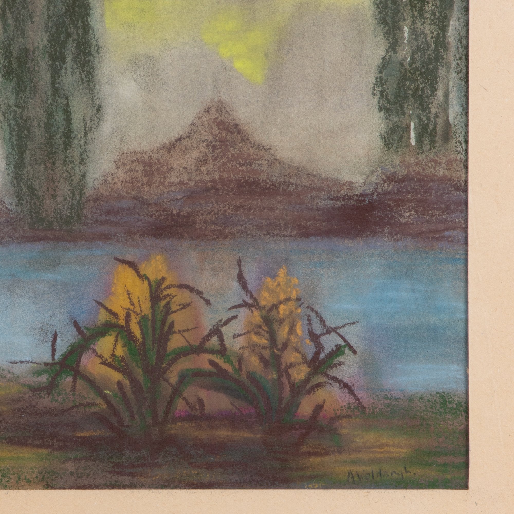 Ans Woldringh, 'Landschapje C 75'; 1974-zoom-2