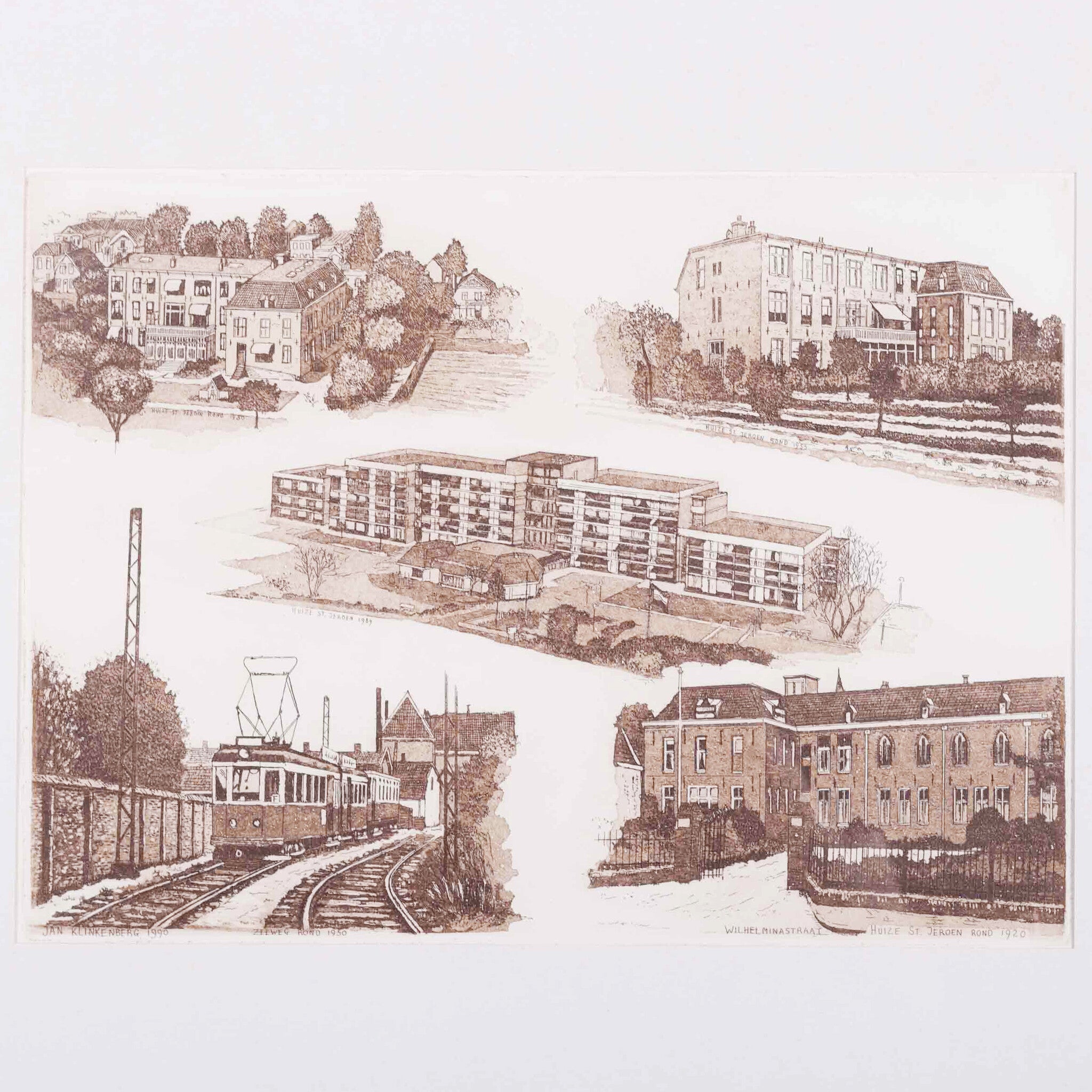 Jan Klinkenberg, Zeeweg rond 1950, Wilhelminastraat Huize, 1990
