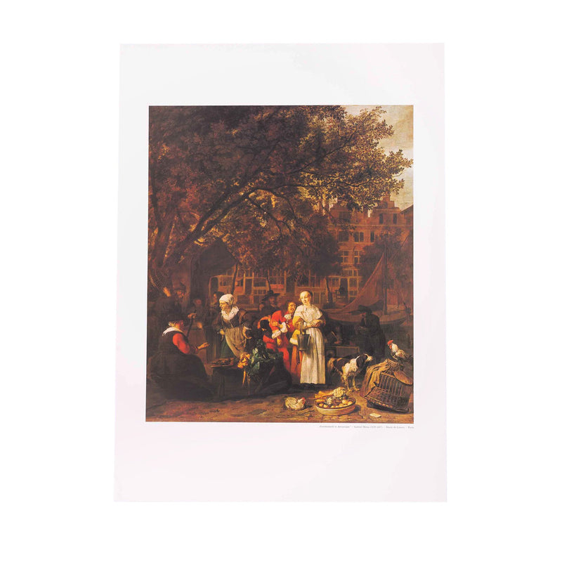 Poster 'Groentemarkt te Amsterdam' - Gabriël Metsu-zoom-