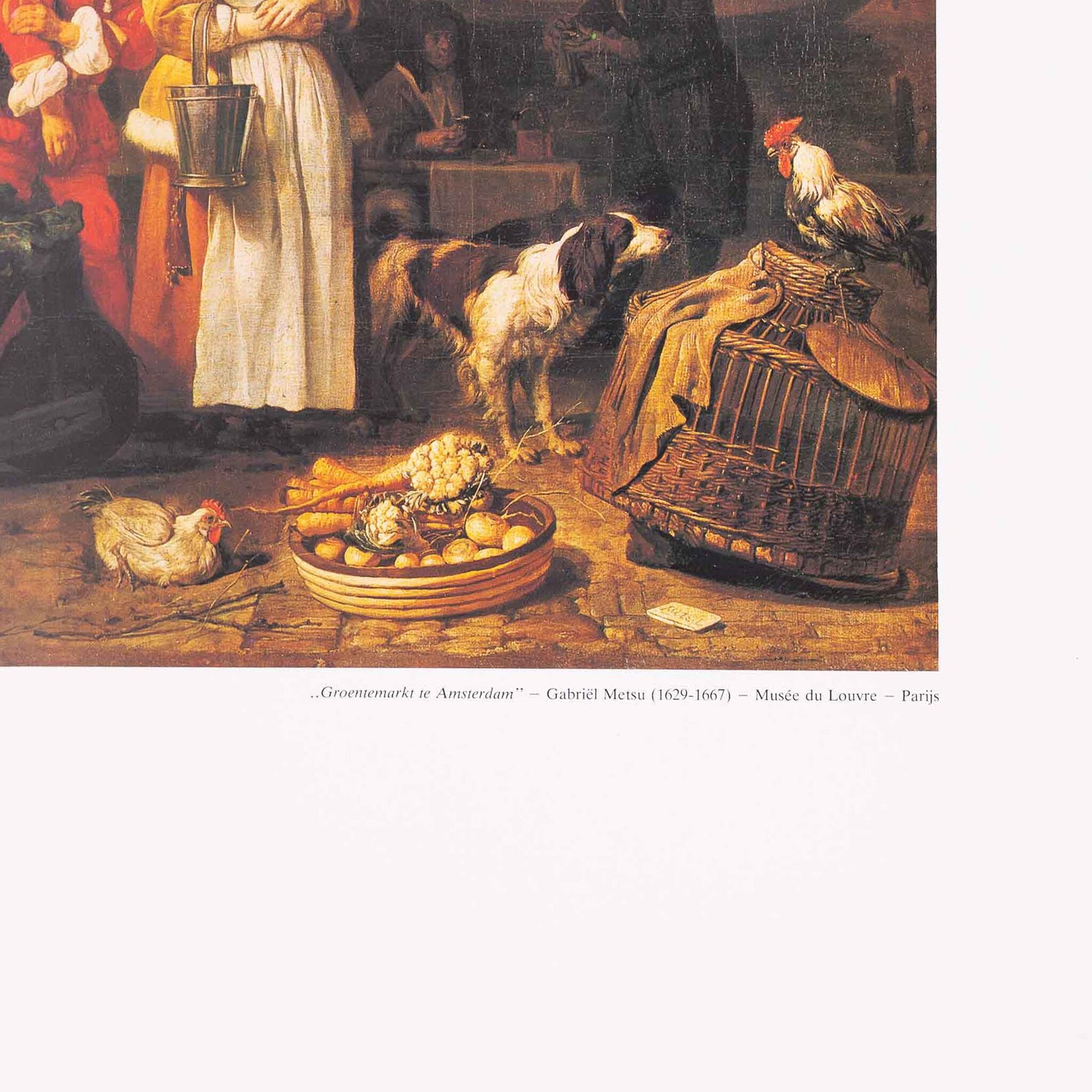 Poster 'Groentemarkt te Amsterdam' - Gabriël Metsu-2