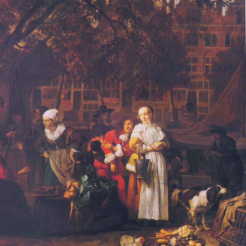 Poster 'Groentemarkt te Amsterdam' - Gabriël Metsu-zoom-