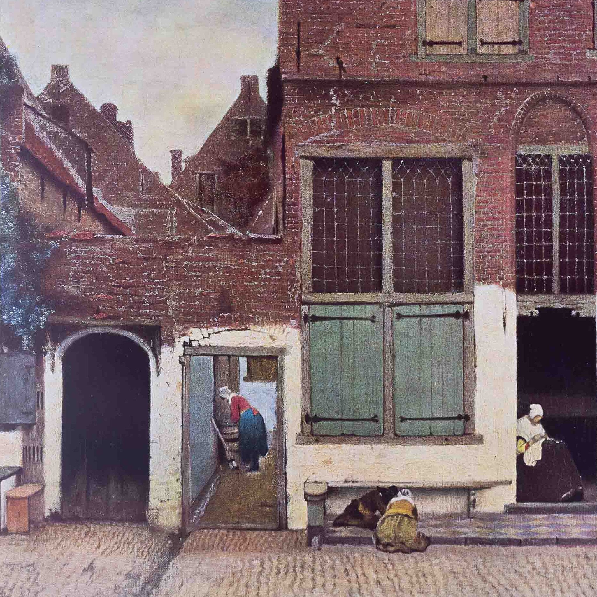 Poster 'Het straatje' - Johannes Vermeer-zoom-2