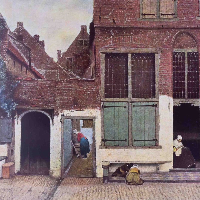 Poster 'Het straatje' - Johannes Vermeer-zoom-