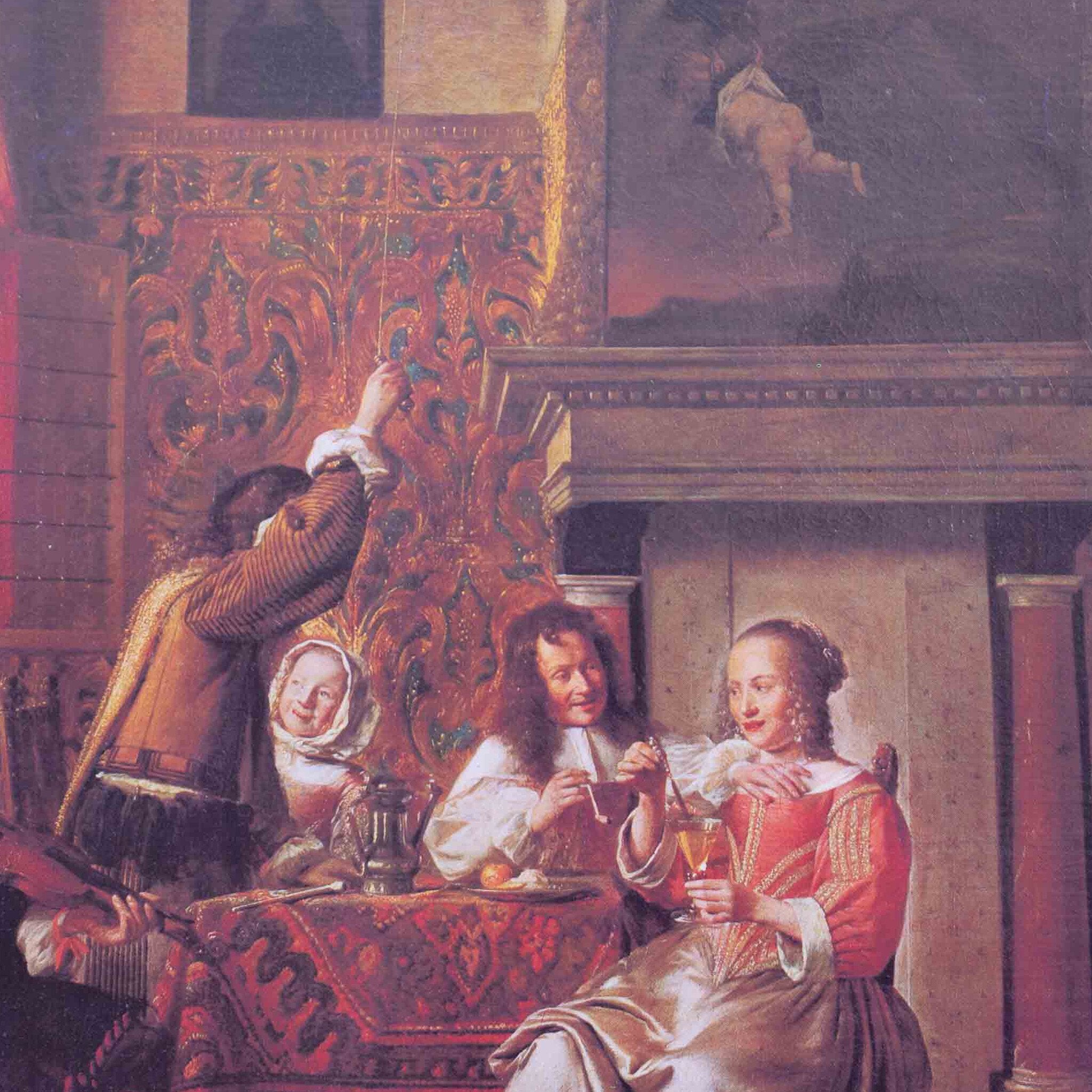 Ingelijste poster 'Galant Gezelschap' - Pieter de Hoogh-zoom-3