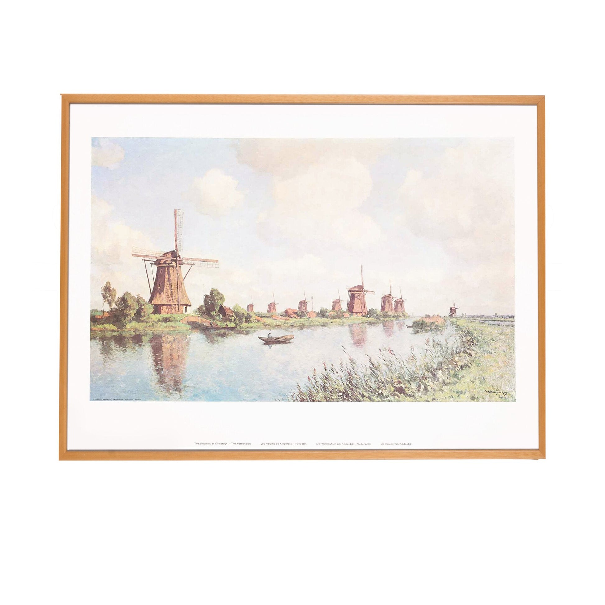 Ingelijste poster 'De molens van Kinderdijk' - Wetering de Rooy-1