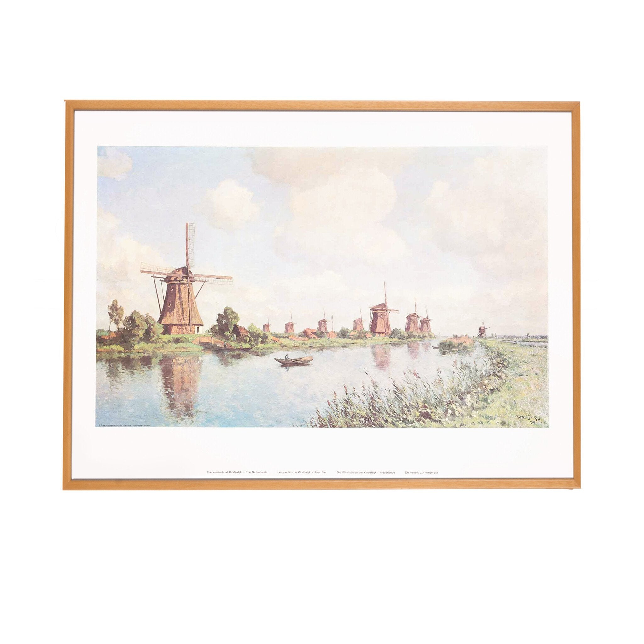 Ingelijste poster 'De molens van Kinderdijk' - Wetering de Rooy-zoom-1