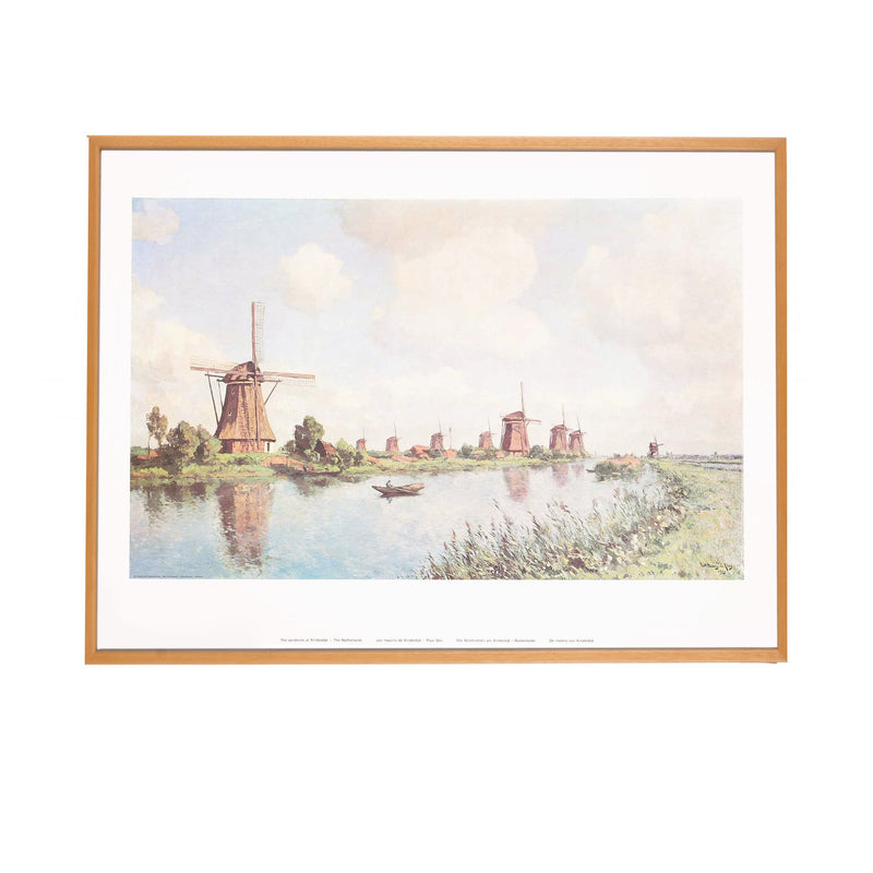 Ingelijste poster 'De molens van Kinderdijk' - Wetering de Rooy-zoom-