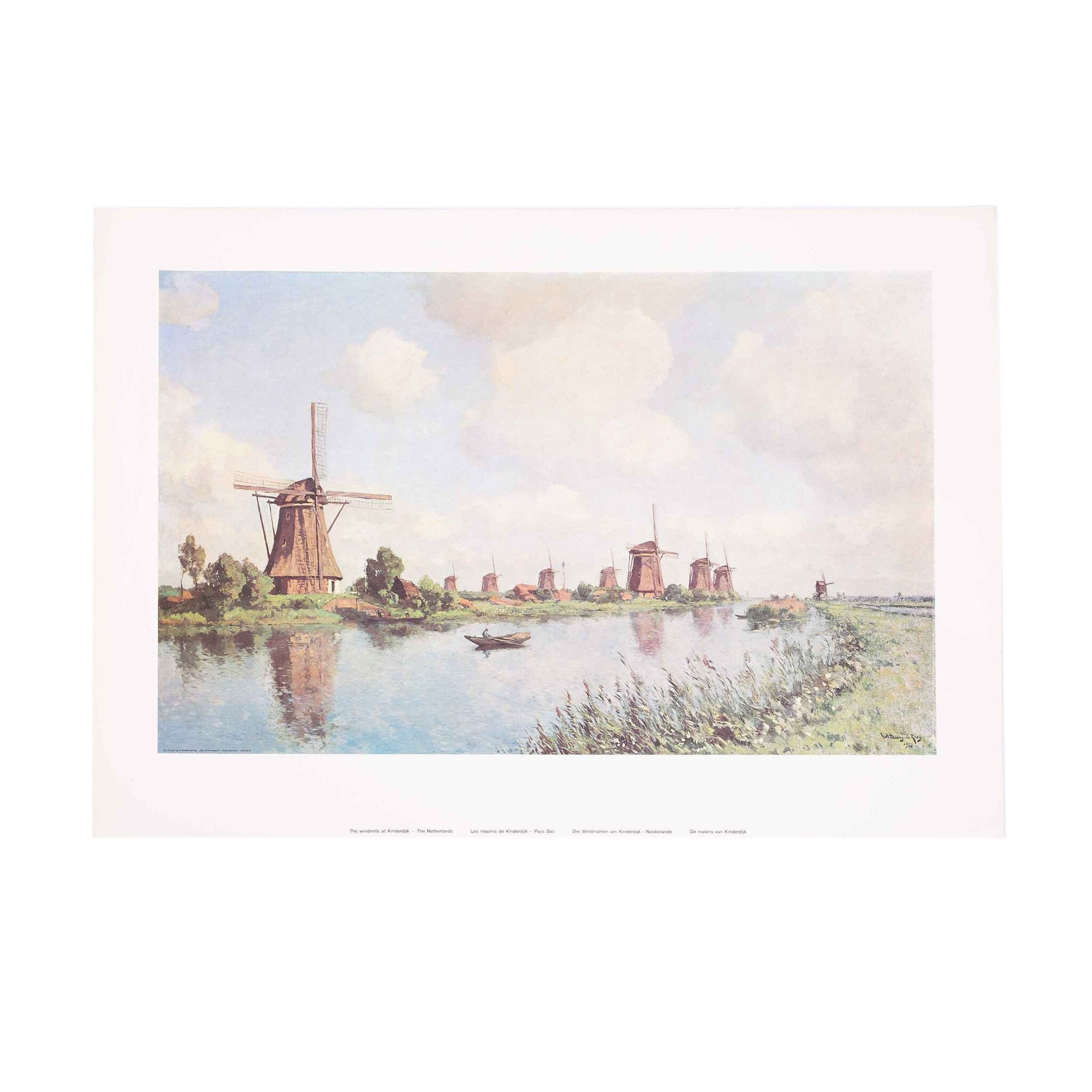 Ingelijste poster 'De molens van Kinderdijk' - Wetering de Rooy-zoom-2