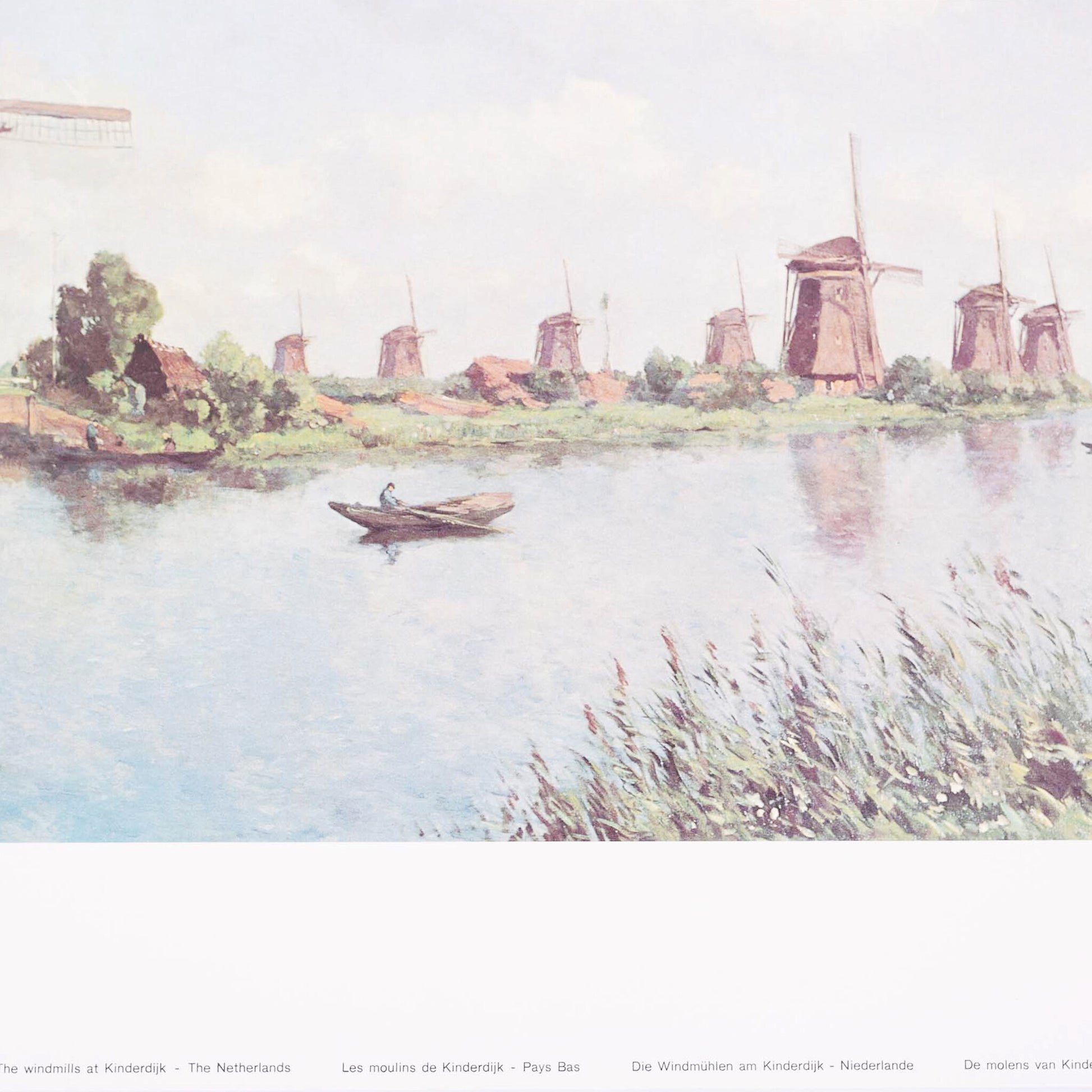 Ingelijste poster 'De molens van Kinderdijk' - Wetering de Rooy-4