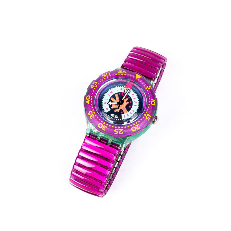 Swatch 'Cherry Drops', 1993; Swatch 'Decrompession', 1994-zoom-
