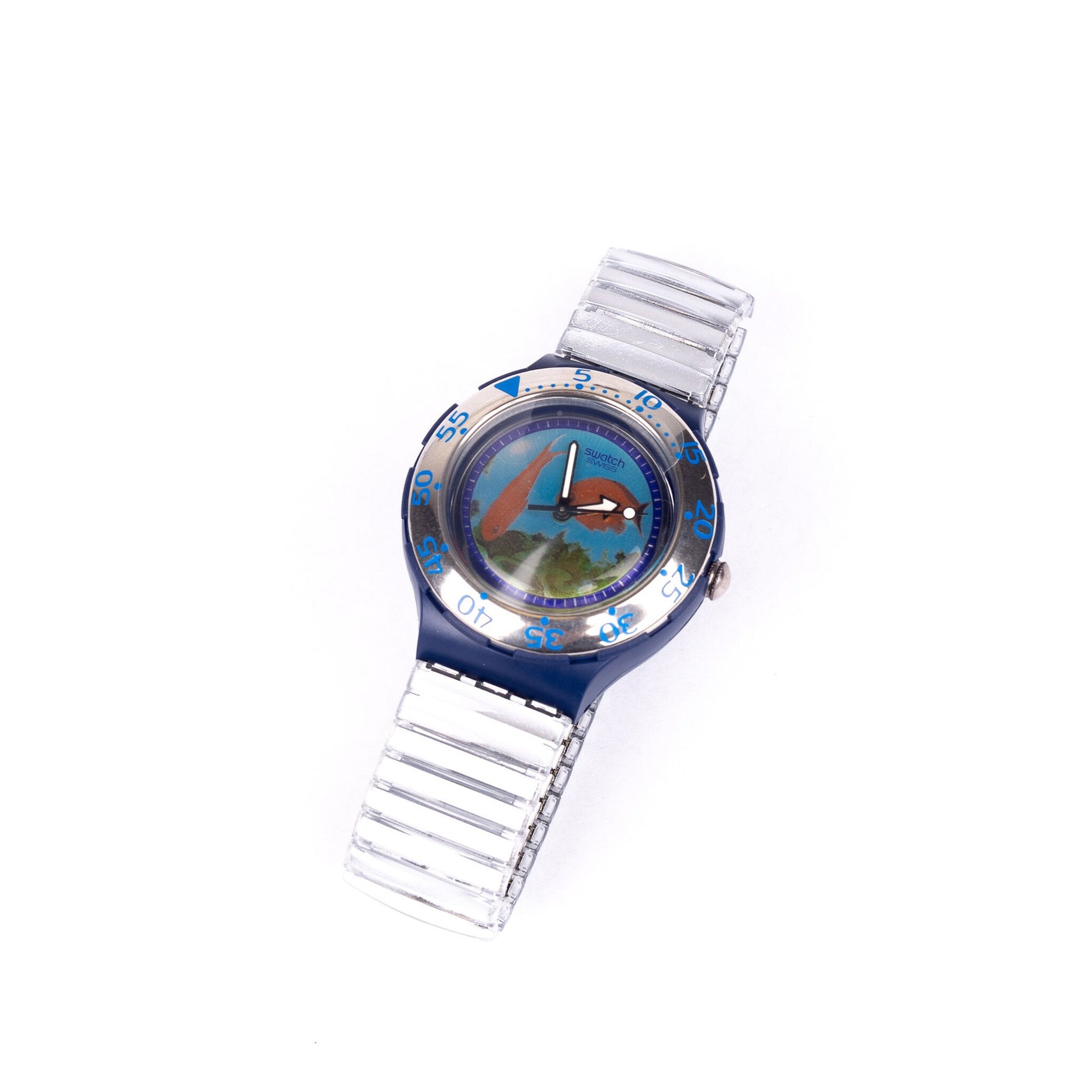 Swatch 'Cherry Drops', 1993; Swatch 'Decrompession', 1994-7