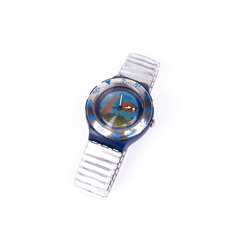 Swatch 'Cherry Drops', 1993; Swatch 'Decrompession', 1994-zoom-