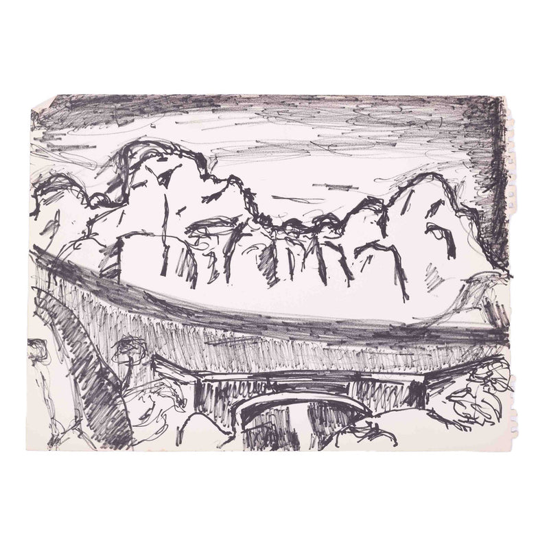 Vier landschapstekeningen-zoom-