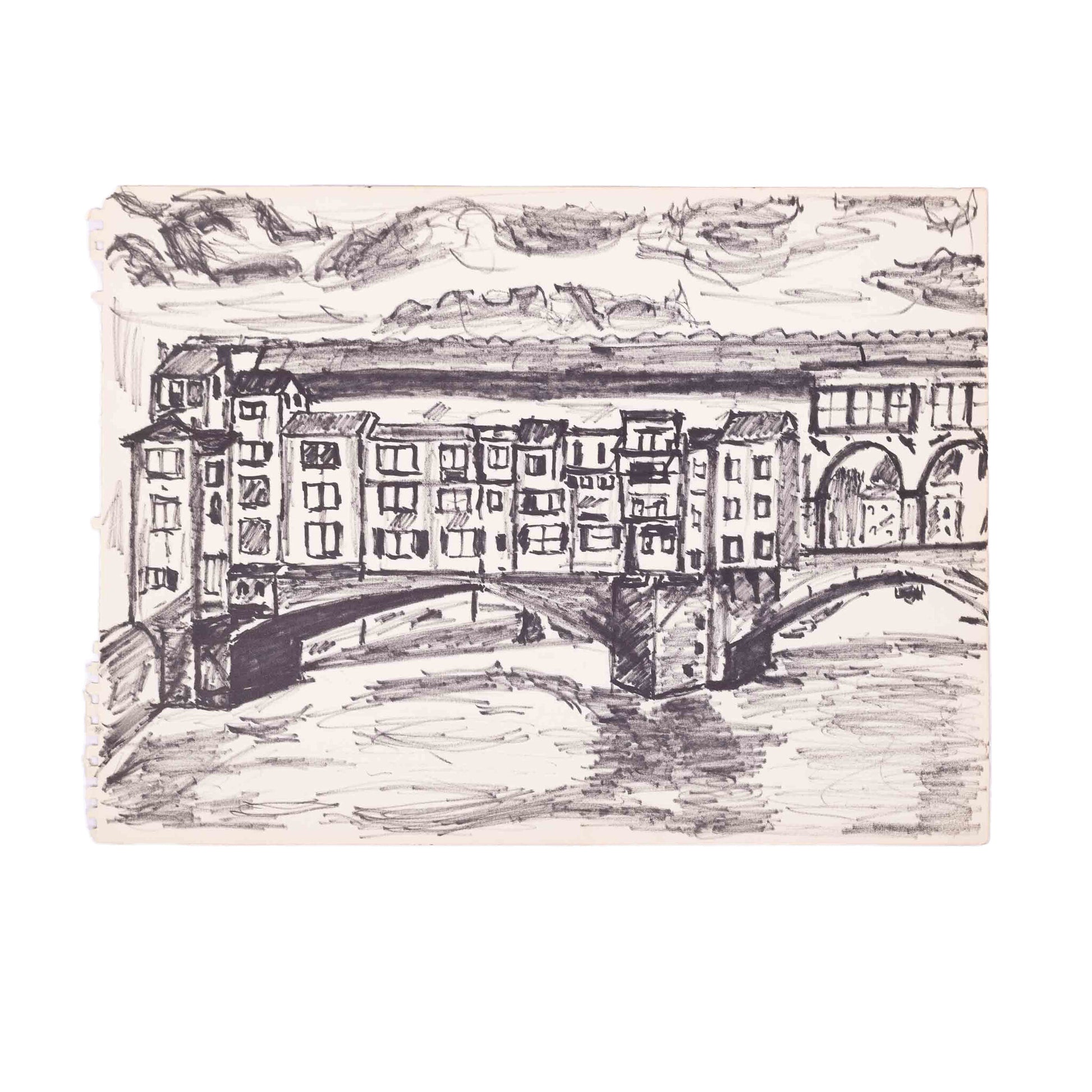 Vier landschapstekeningen-7