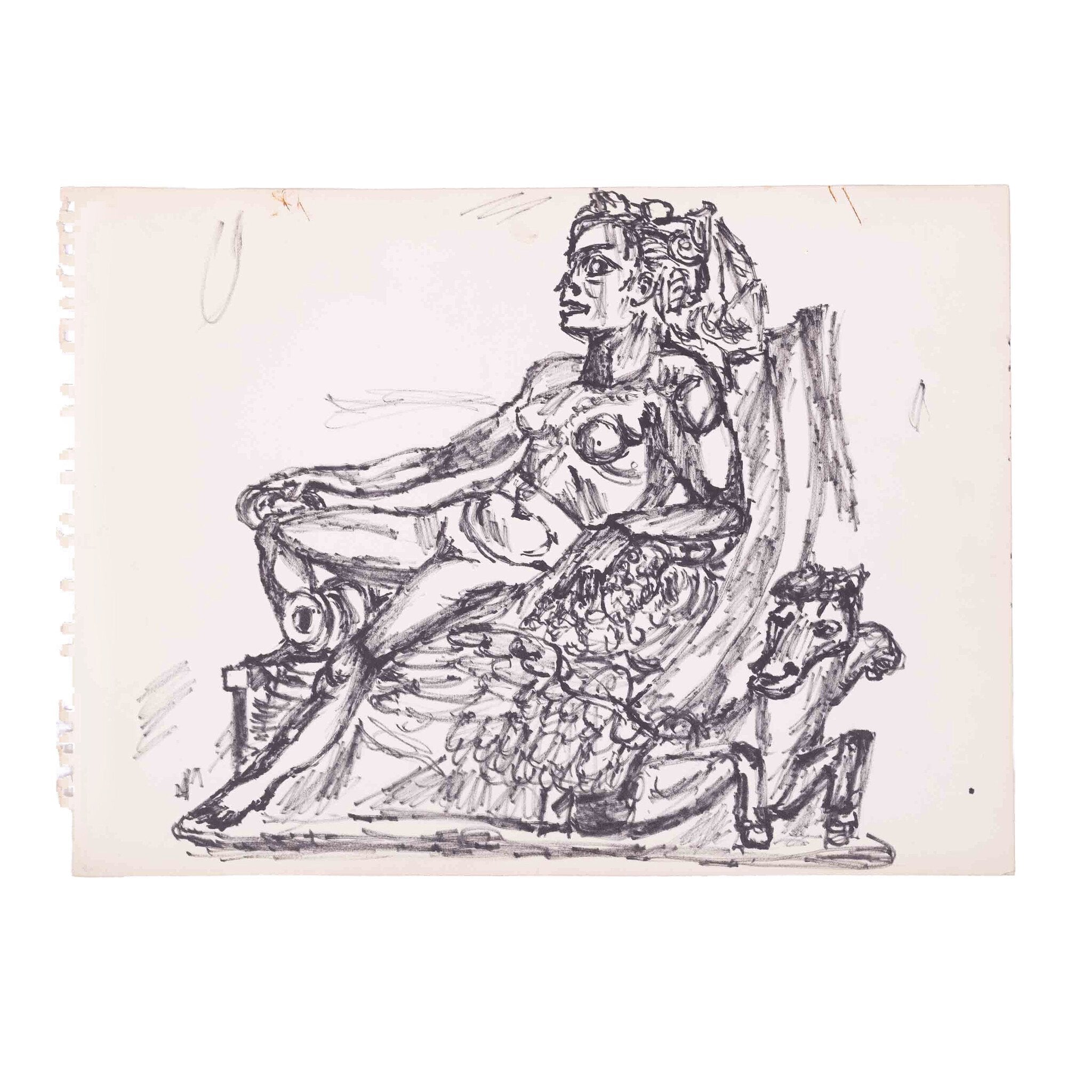 Vier schetsen van sculpturen-zoom-5