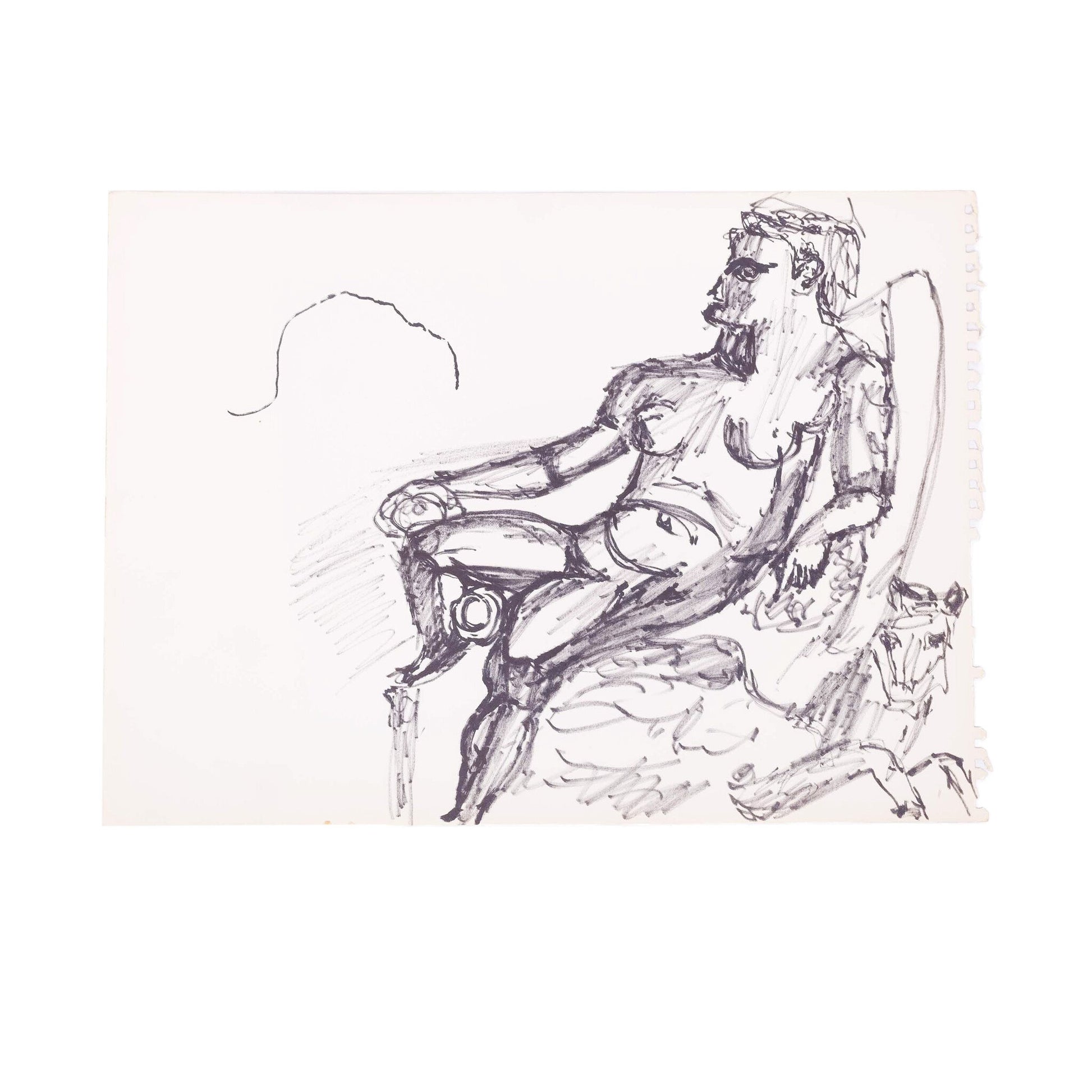 Vier schetsen van sculpturen-9