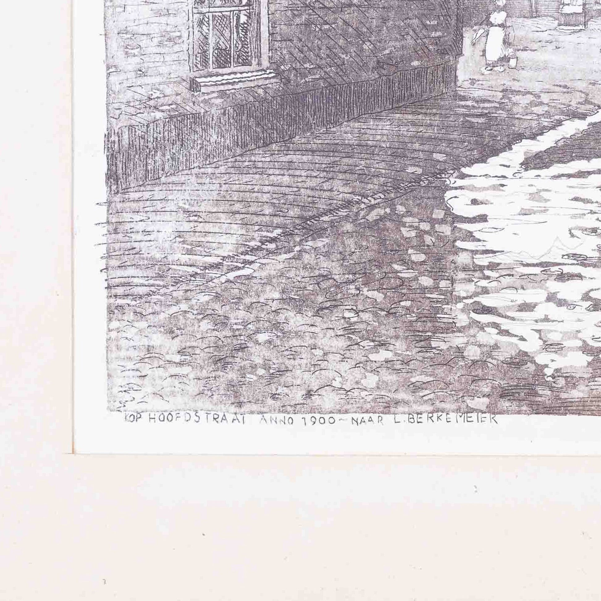 Karel Kok, 'Kop Hoofdstraat anno 1900', naar L. Berkemeier, 1975-3