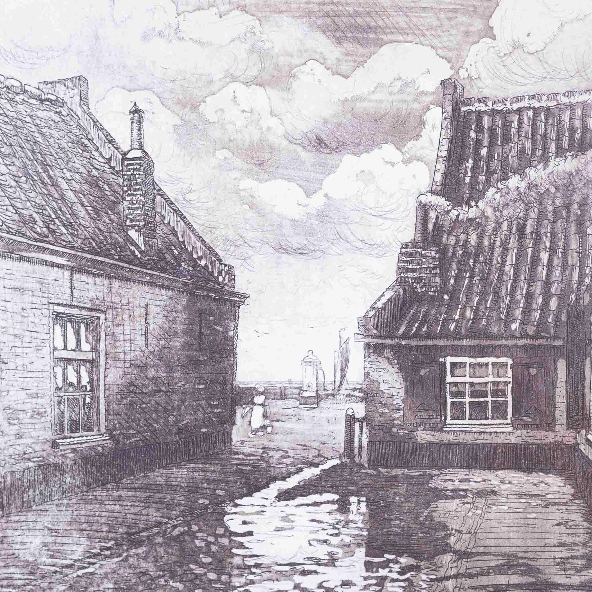 Karel Kok, 'Kop Hoofdstraat anno 1900', naar L. Berkemeier, 1975-2