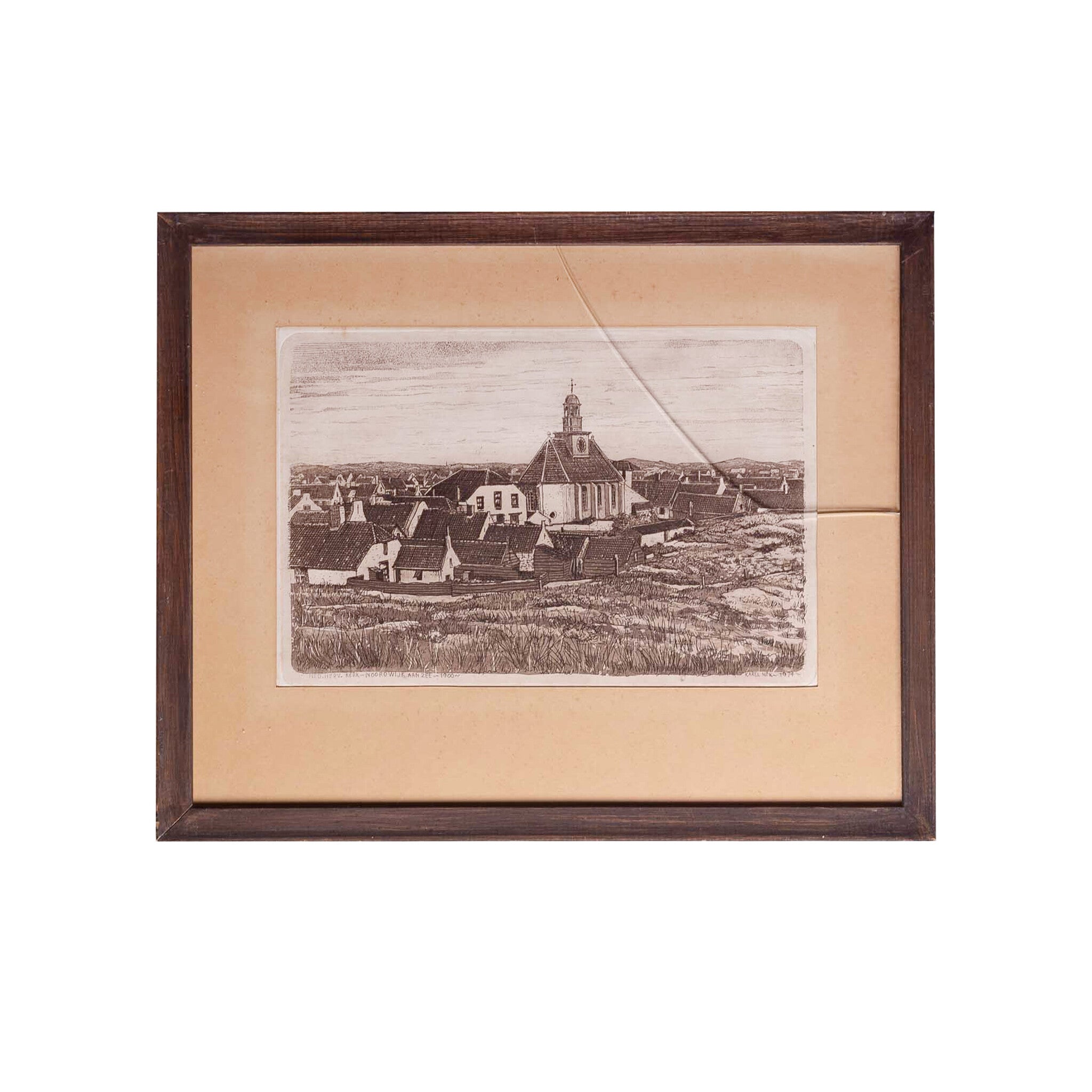 Karel Kok, Ned. Herv. Kerk Noordwijk aan Zee anno 1900, 1974-zoom-1