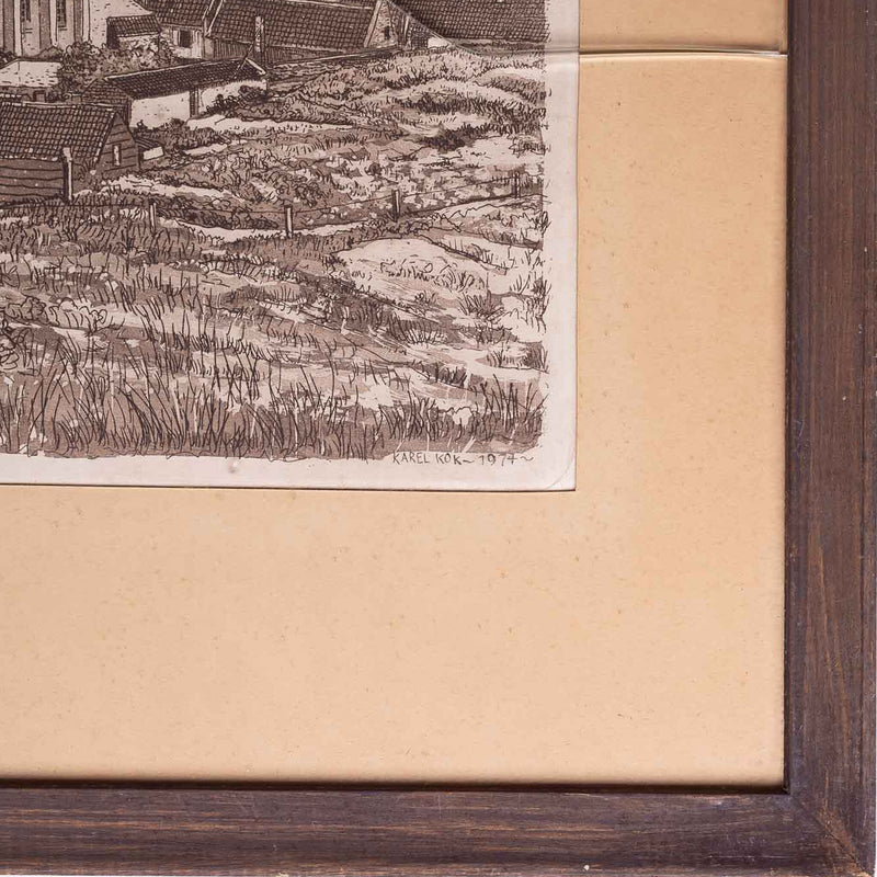 Karel Kok, Ned. Herv. Kerk Noordwijk aan Zee anno 1900, 1974-zoom-
