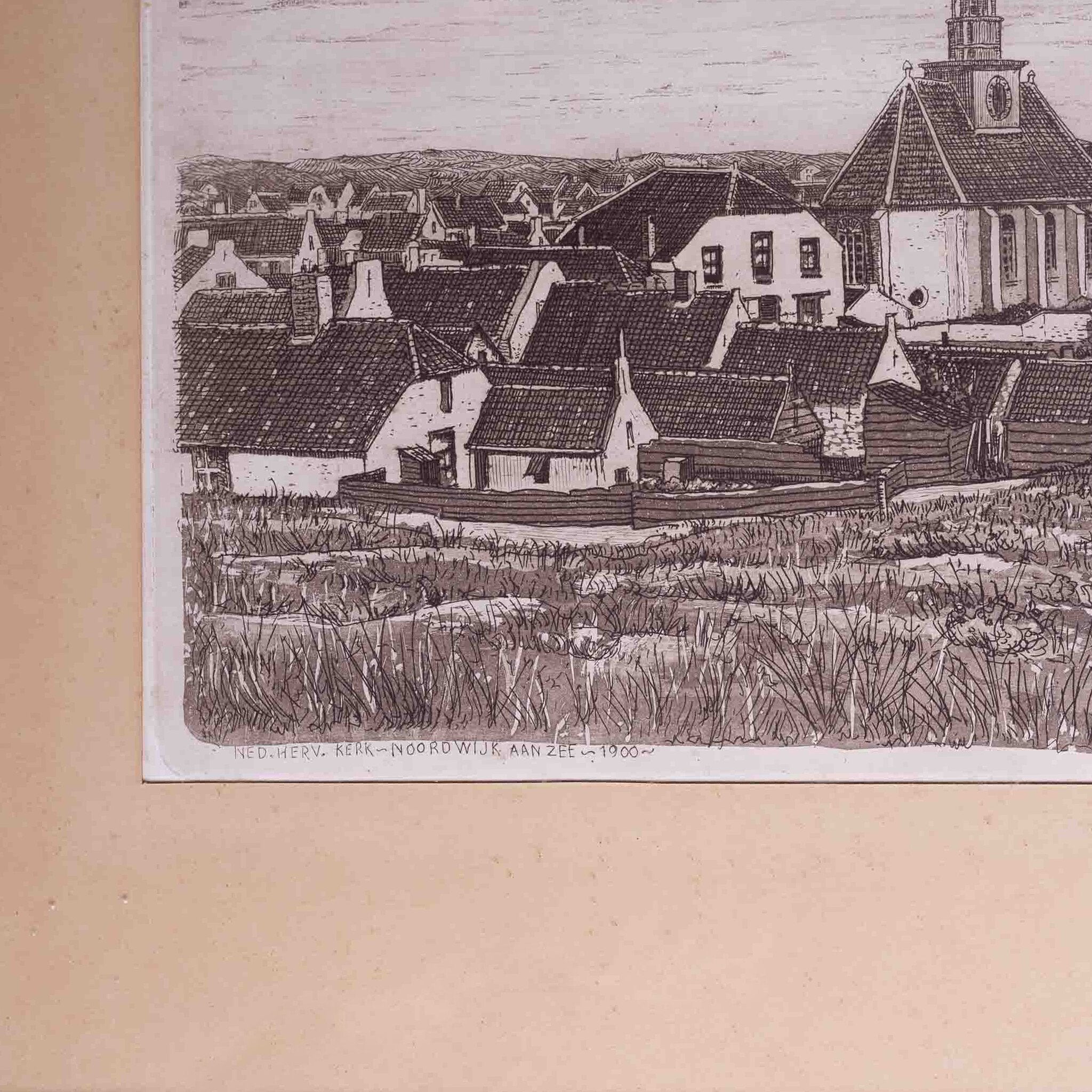 Karel Kok, Ned. Herv. Kerk Noordwijk aan Zee anno 1900, 1974-zoom-4