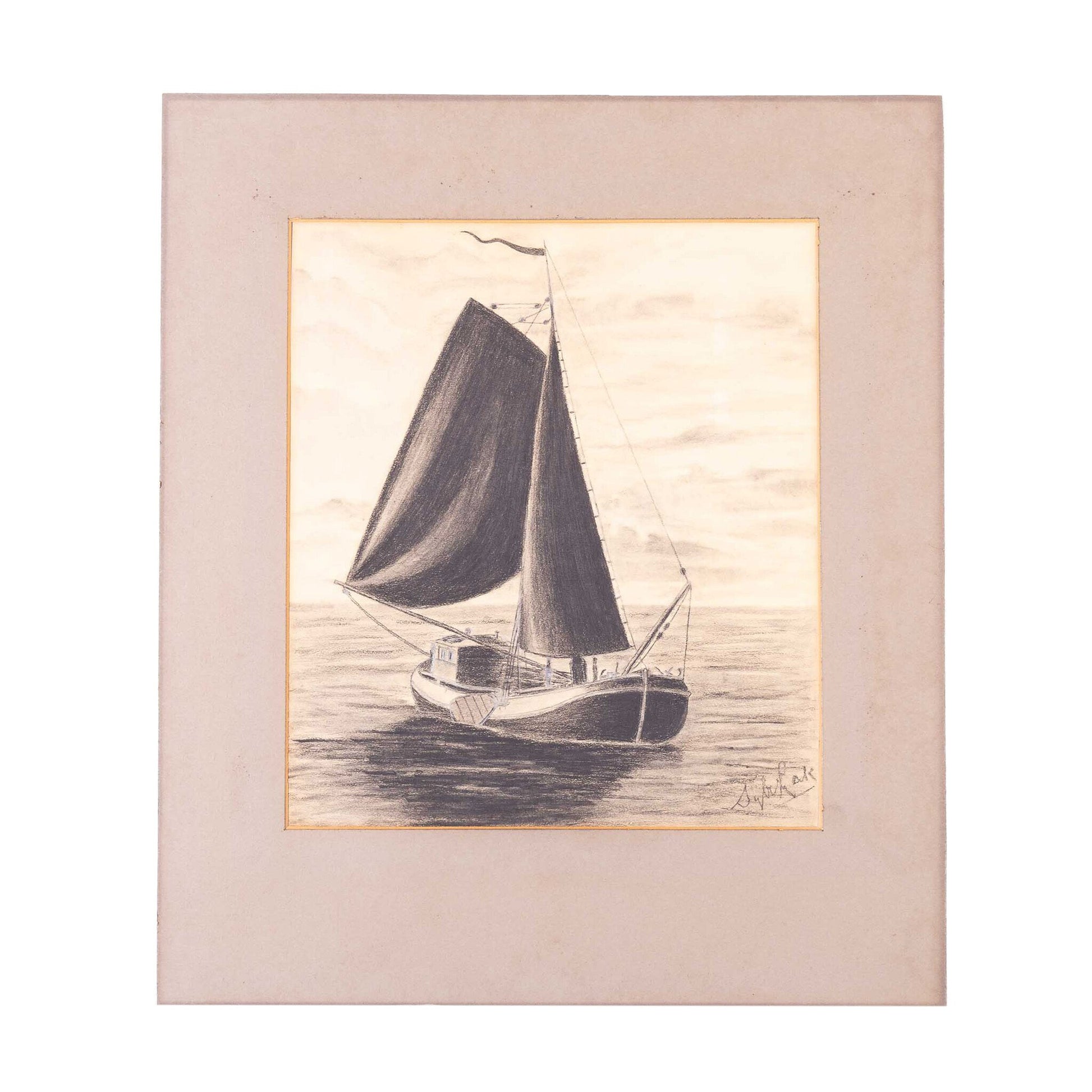 Tekening van een zeilboot-1
