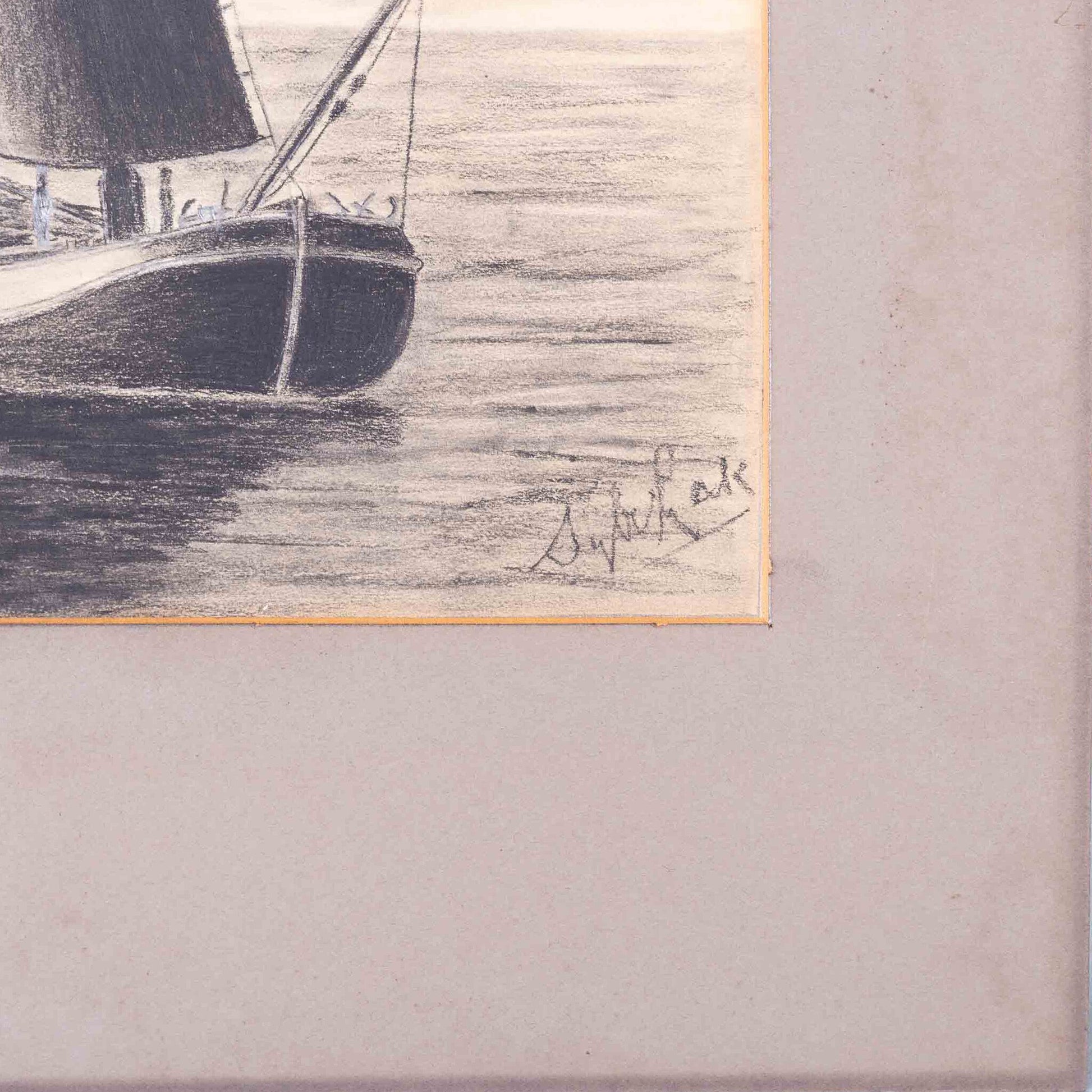 Tekening van een zeilboot-4
