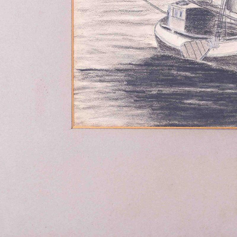 Tekening van een zeilboot-zoom-