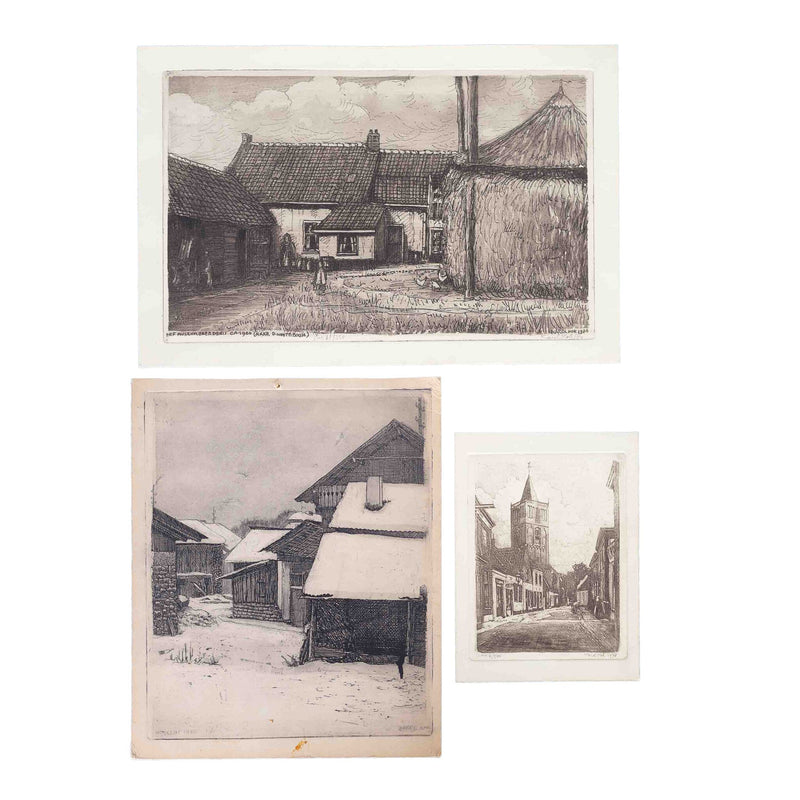 Drie etsen van Karel Kok-zoom-
