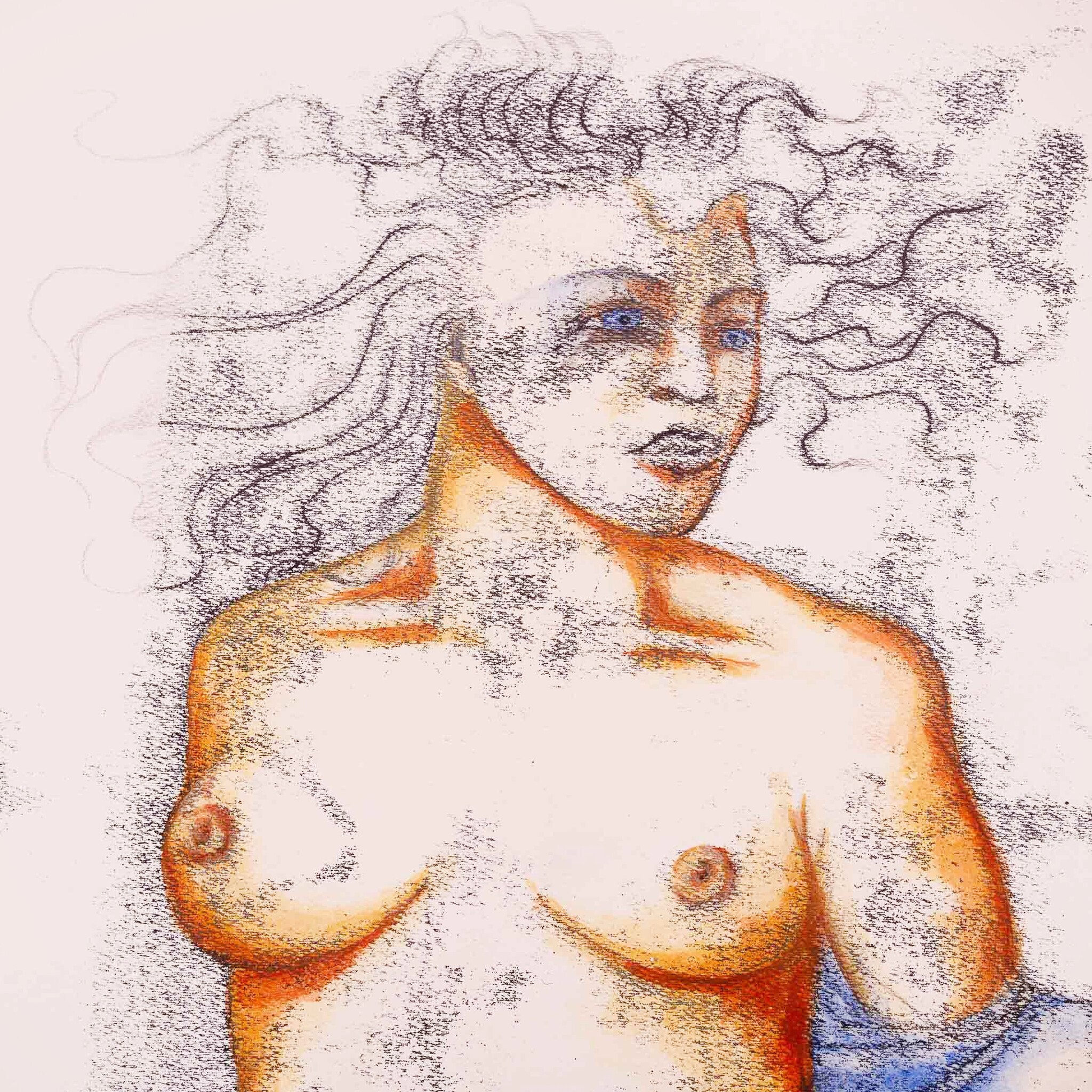 R. Martina, 'Lady on the rocks'; 1981