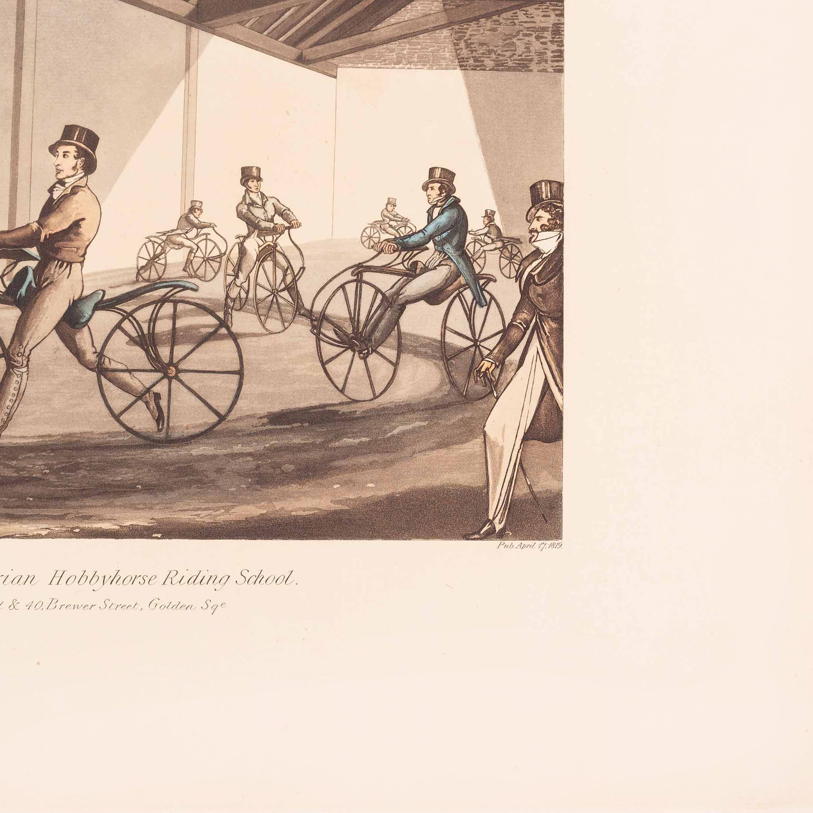 Prent 'Johnson's Pedestrian Hobbyhorse Riding School' van Henry Alken, 1819-zoom-5