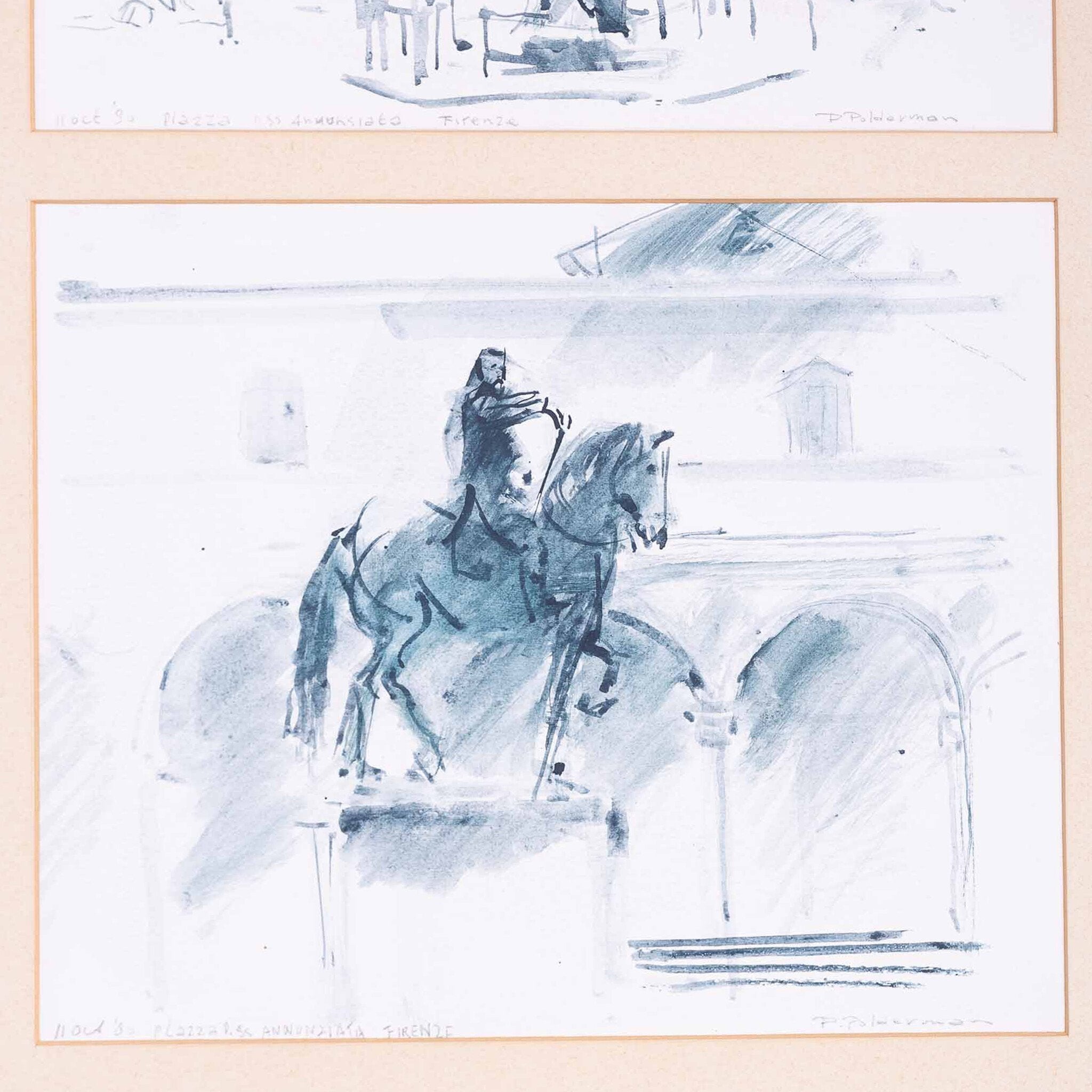 P. Polderman, 'Piazza Della SS Annunziata Firenze'; 1980