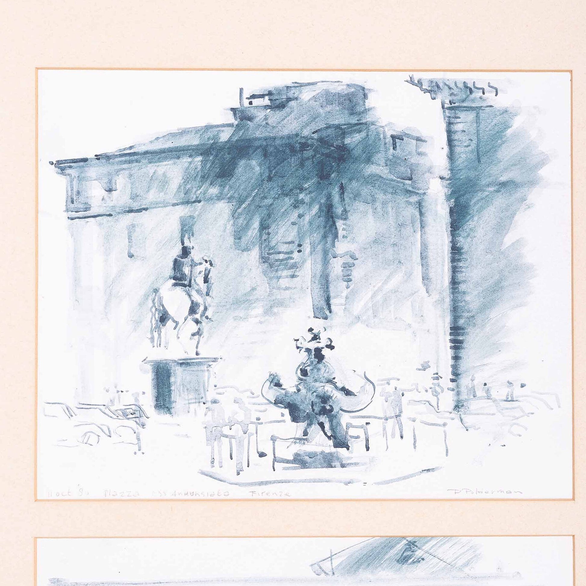 P. Polderman, 'Piazza Della SS Annunziata Firenze'; 1980-3