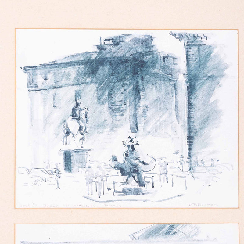 P. Polderman, 'Piazza Della SS Annunziata Firenze'; 1980-zoom-