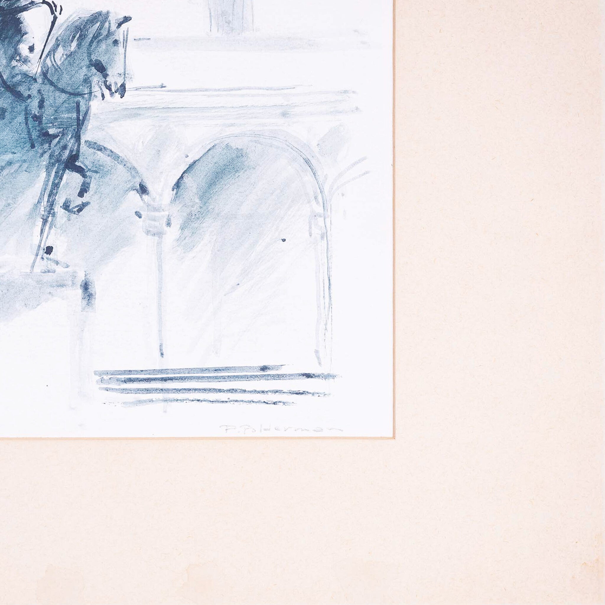 P. Polderman, 'Piazza Della SS Annunziata Firenze'; 1980-zoom-6