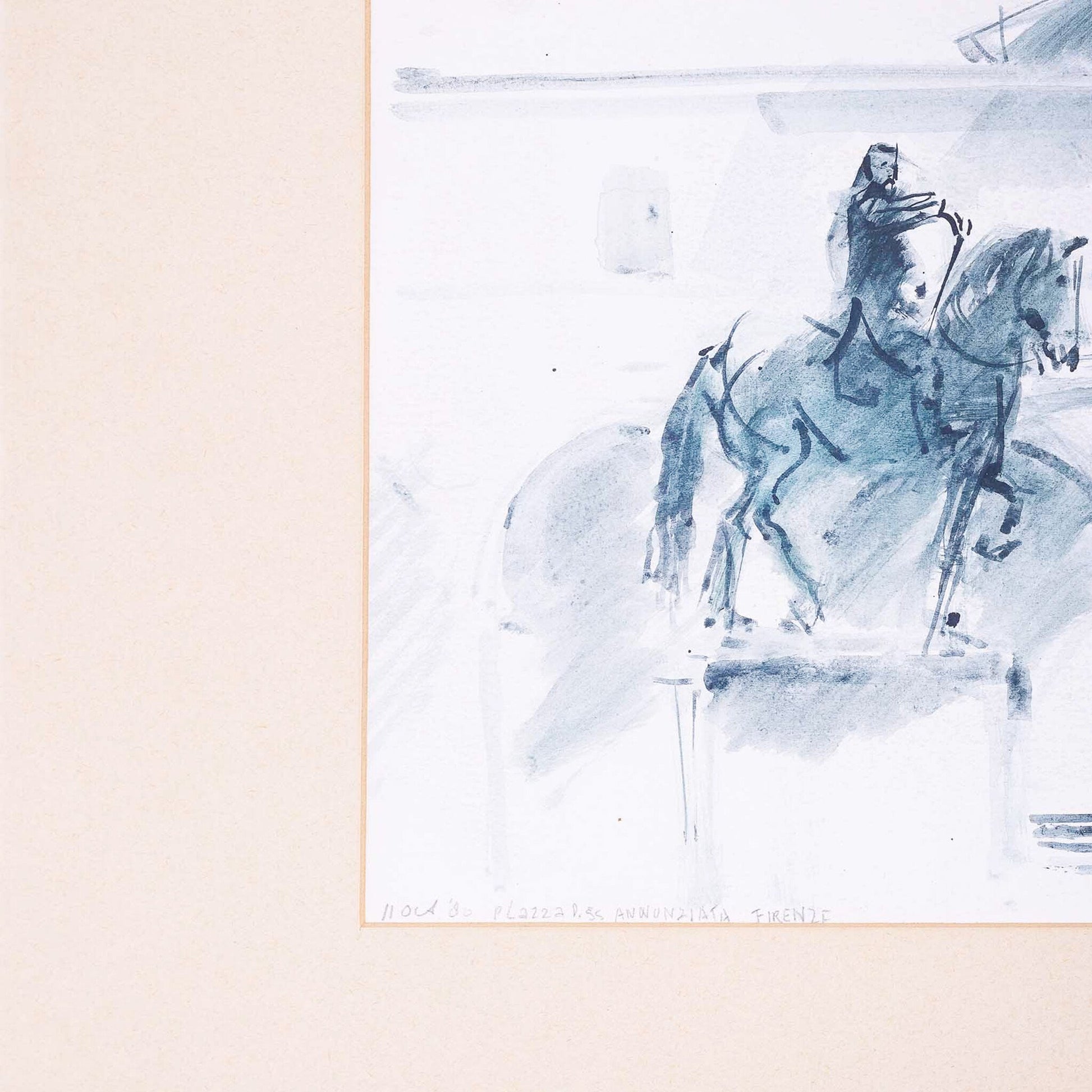 P. Polderman, 'Piazza Della SS Annunziata Firenze'; 1980-7