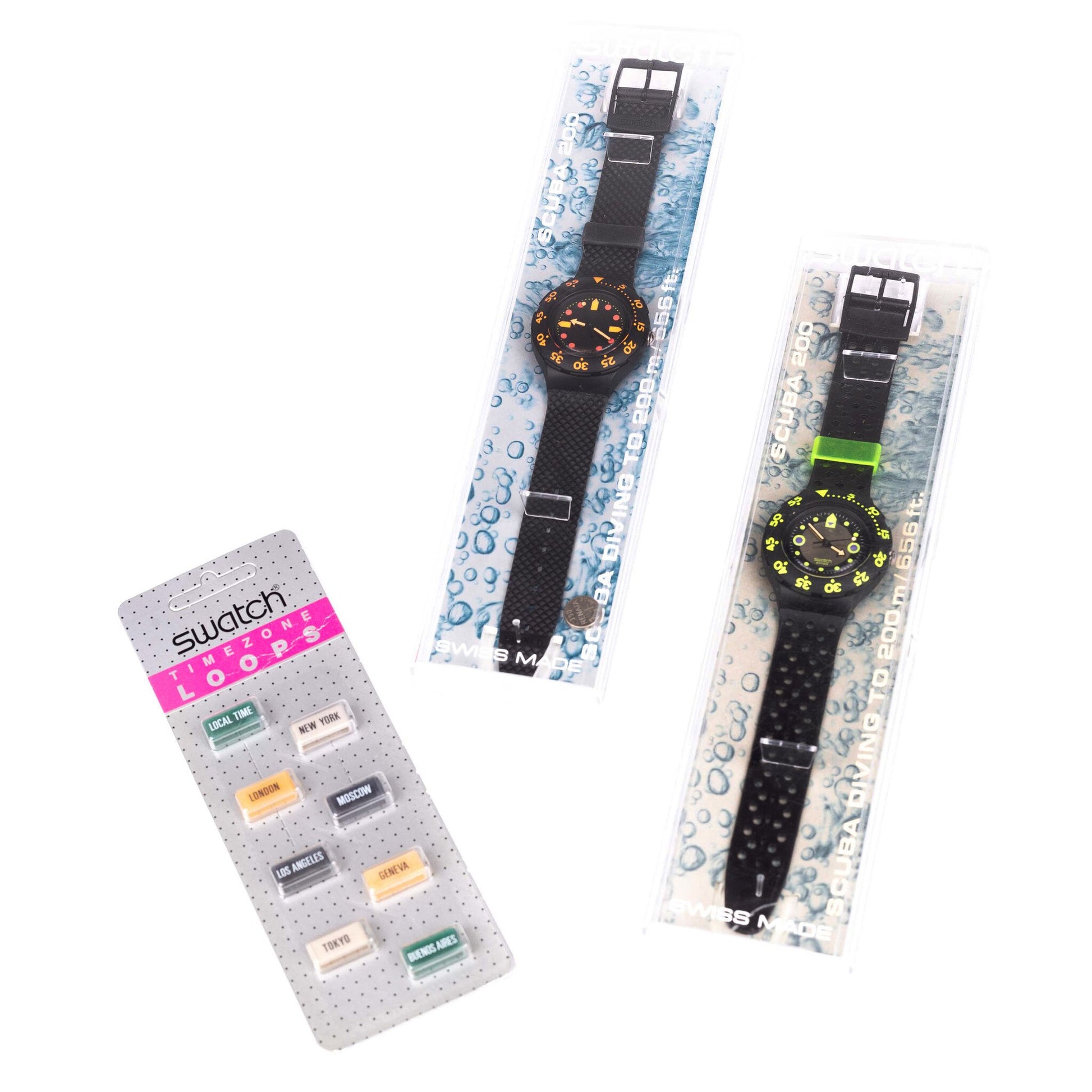 Swatch 'Barrier Reef', 1990; Swatch 'Black Wave', 1992-1
