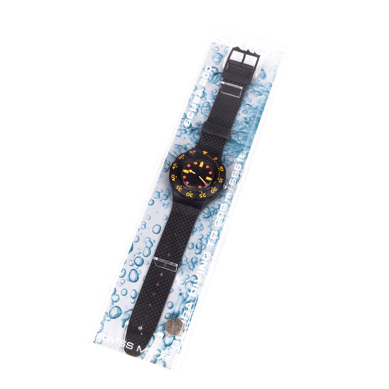 Swatch 'Barrier Reef', 1990; Swatch 'Black Wave', 1992-zoom-