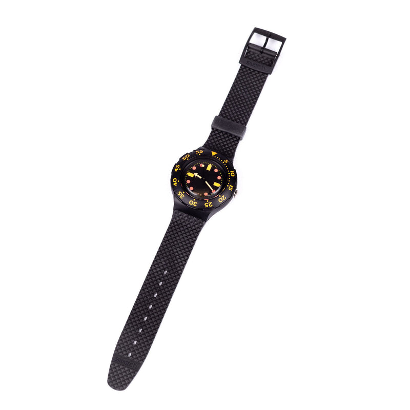 Swatch 'Barrier Reef', 1990; Swatch 'Black Wave', 1992-zoom-