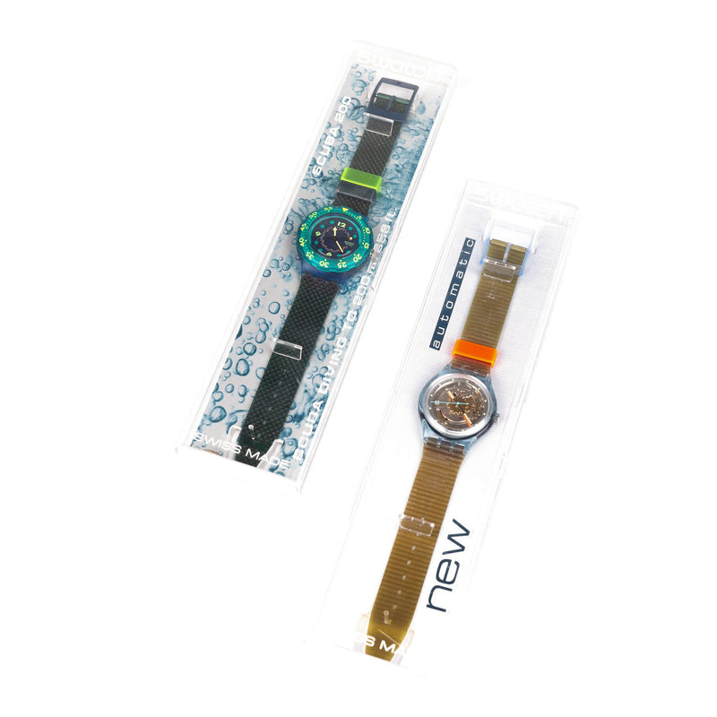 Swatch 'Blue Moon', 1991; Swatch 'Blue Matic', 1993-zoom-