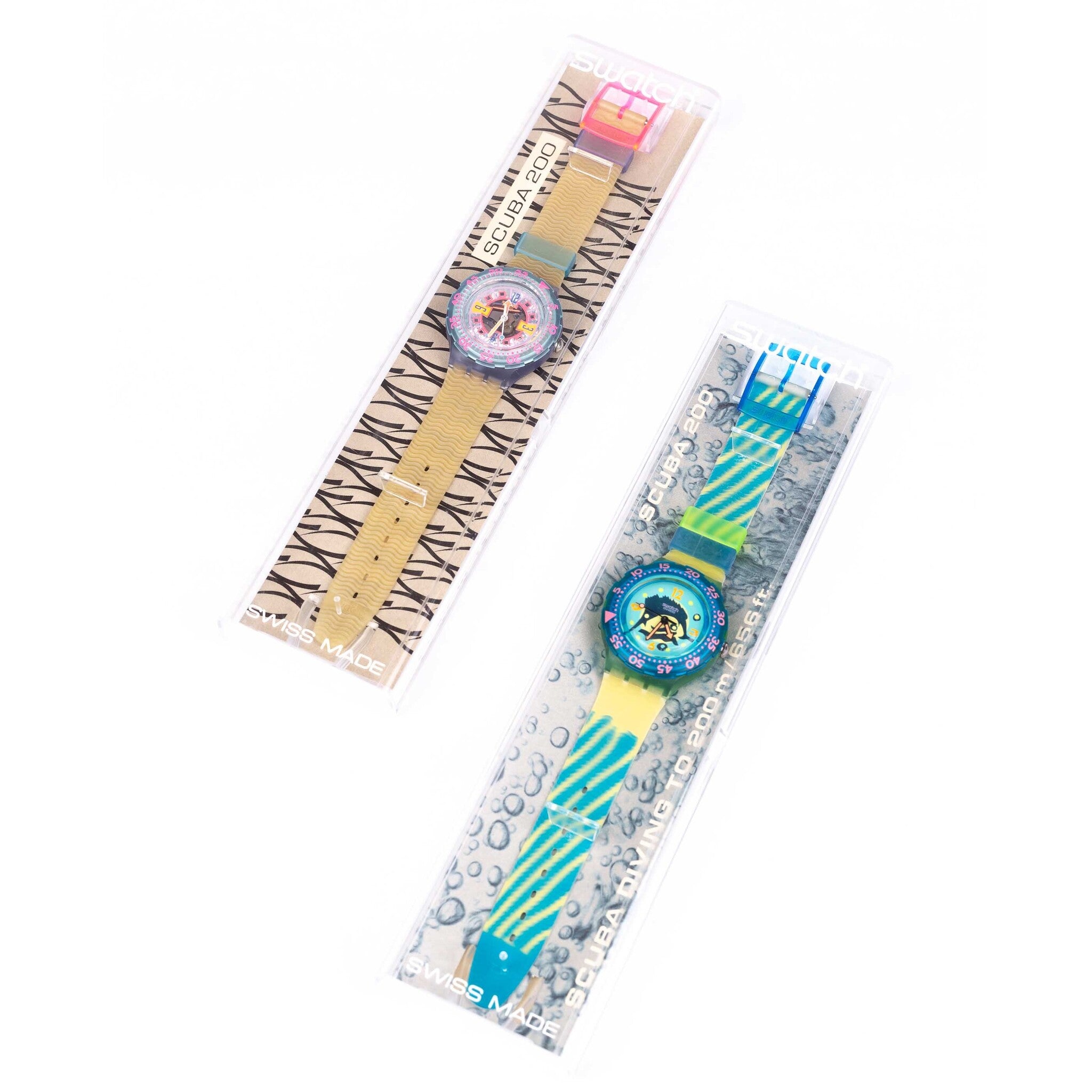Swatch 'Swordfish', 1993; Swatch 'Ice Party', 1995