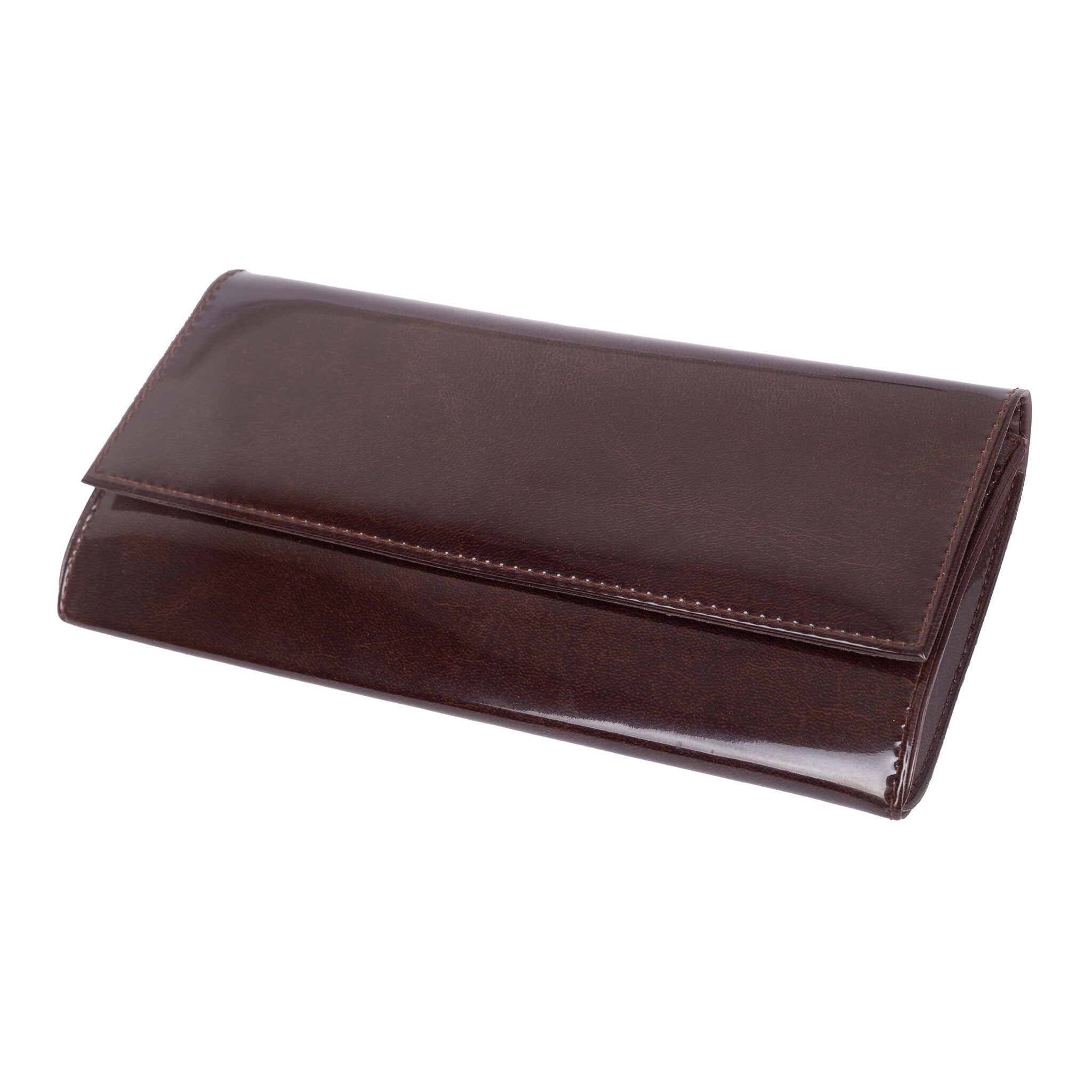 Vintage bruine clutch met portemonnee