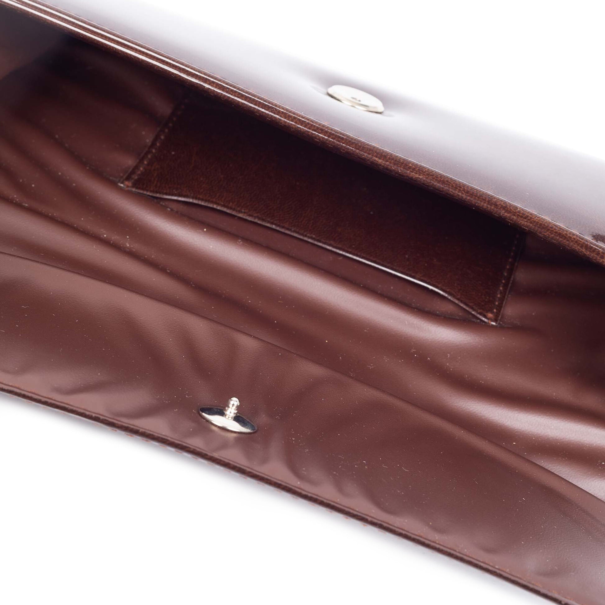 Vintage bruine clutch met portemonnee-3